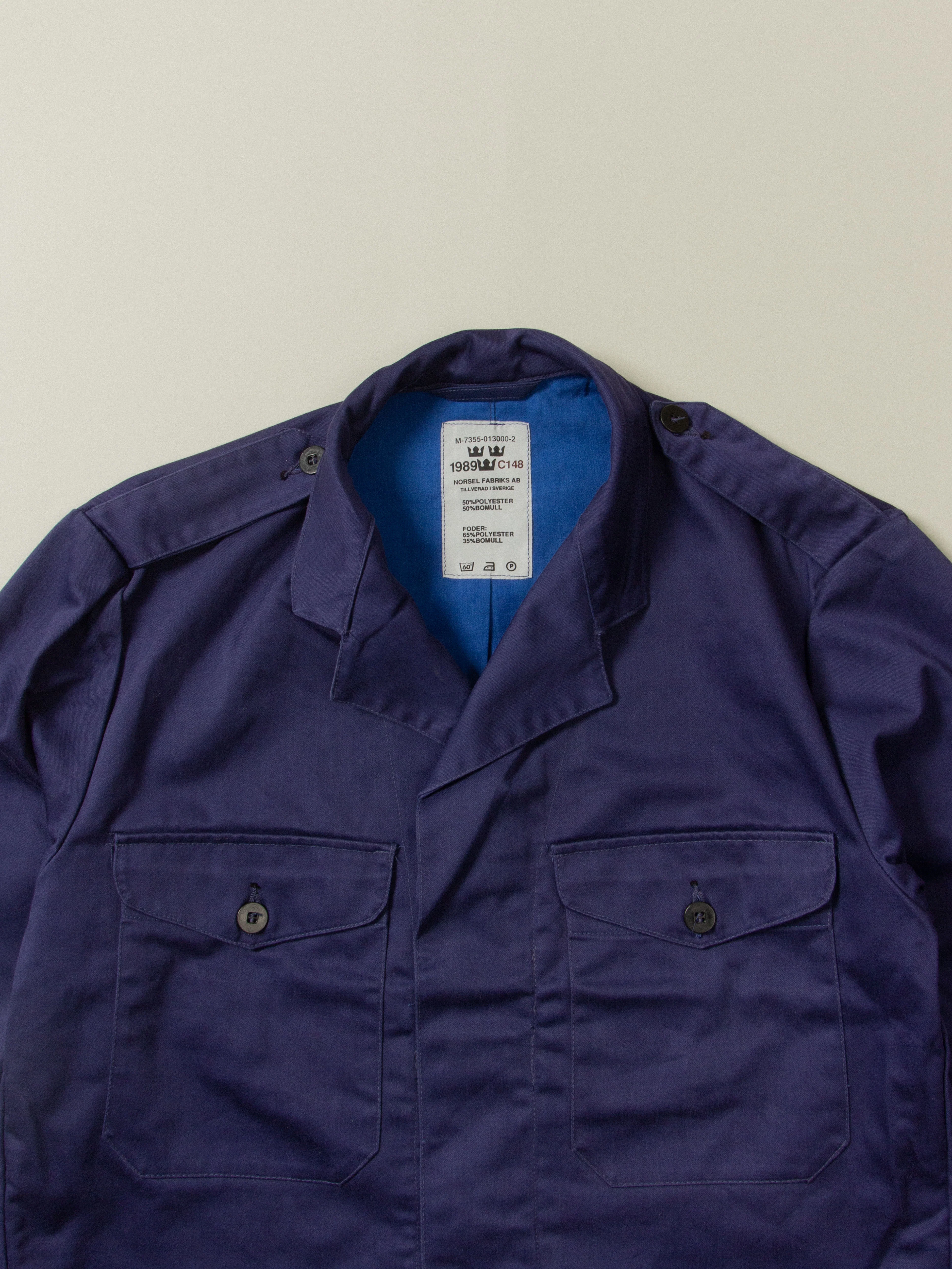 Vtg 1980s Swedish Navy Jacket - Image 3