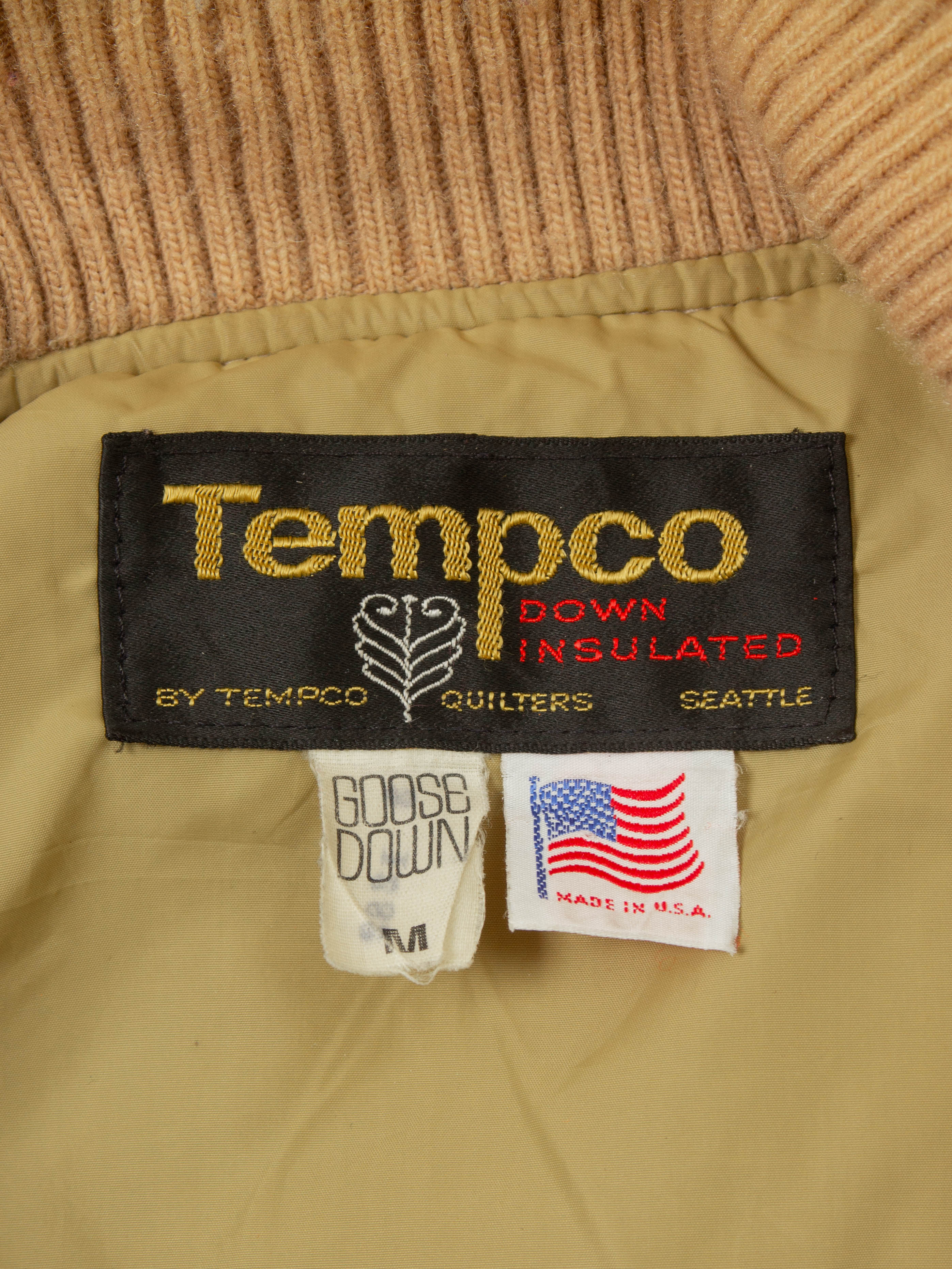 Vtg 1980s 'Tempco' Goose Down Puffer Jacket - Made in USA (M) - Image 4