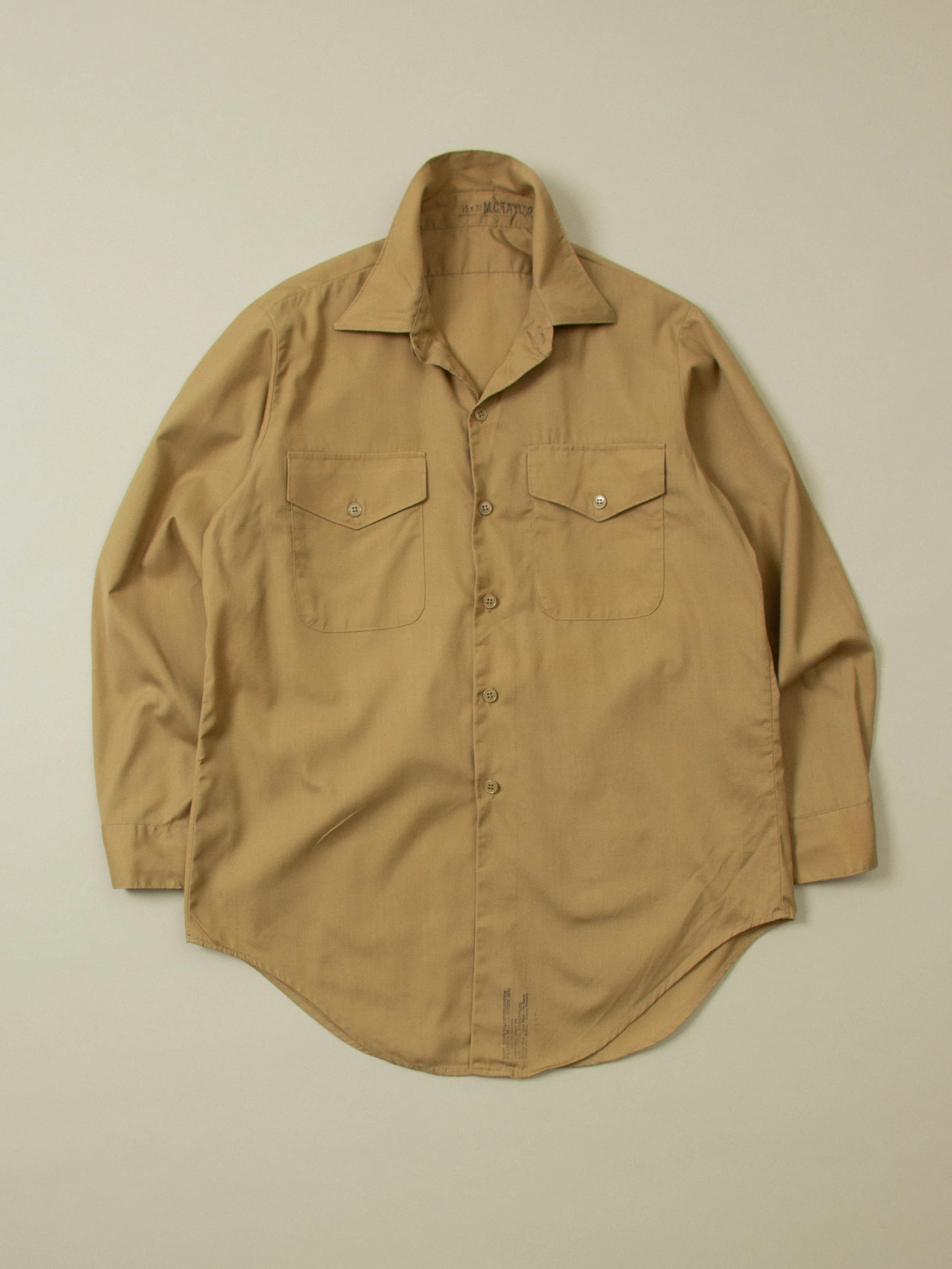Vtg 1980s US Army Khaki Shirt (S/M)
