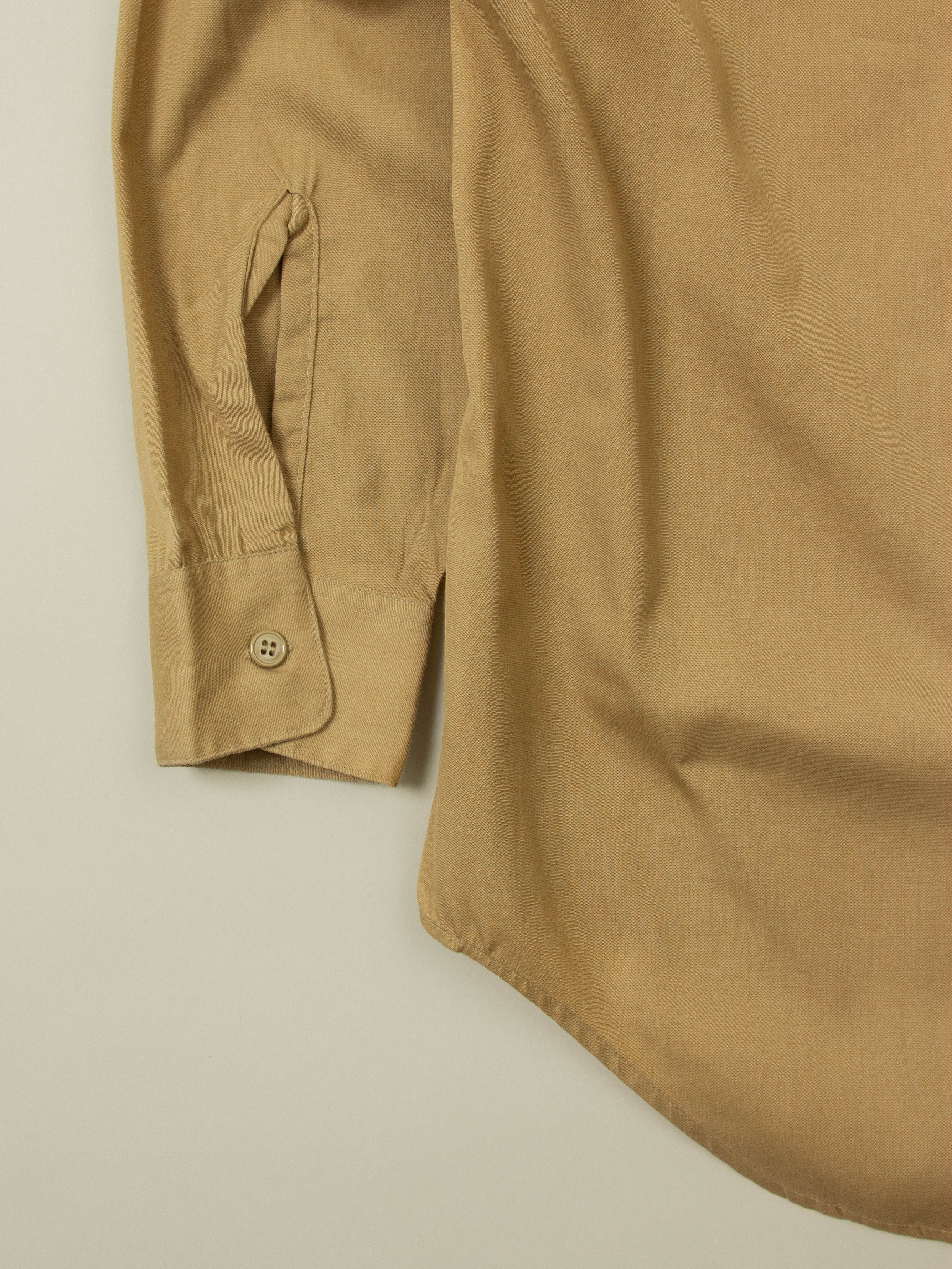 Vtg 1980s US Army Khaki Shirt (S/M) - Image 4