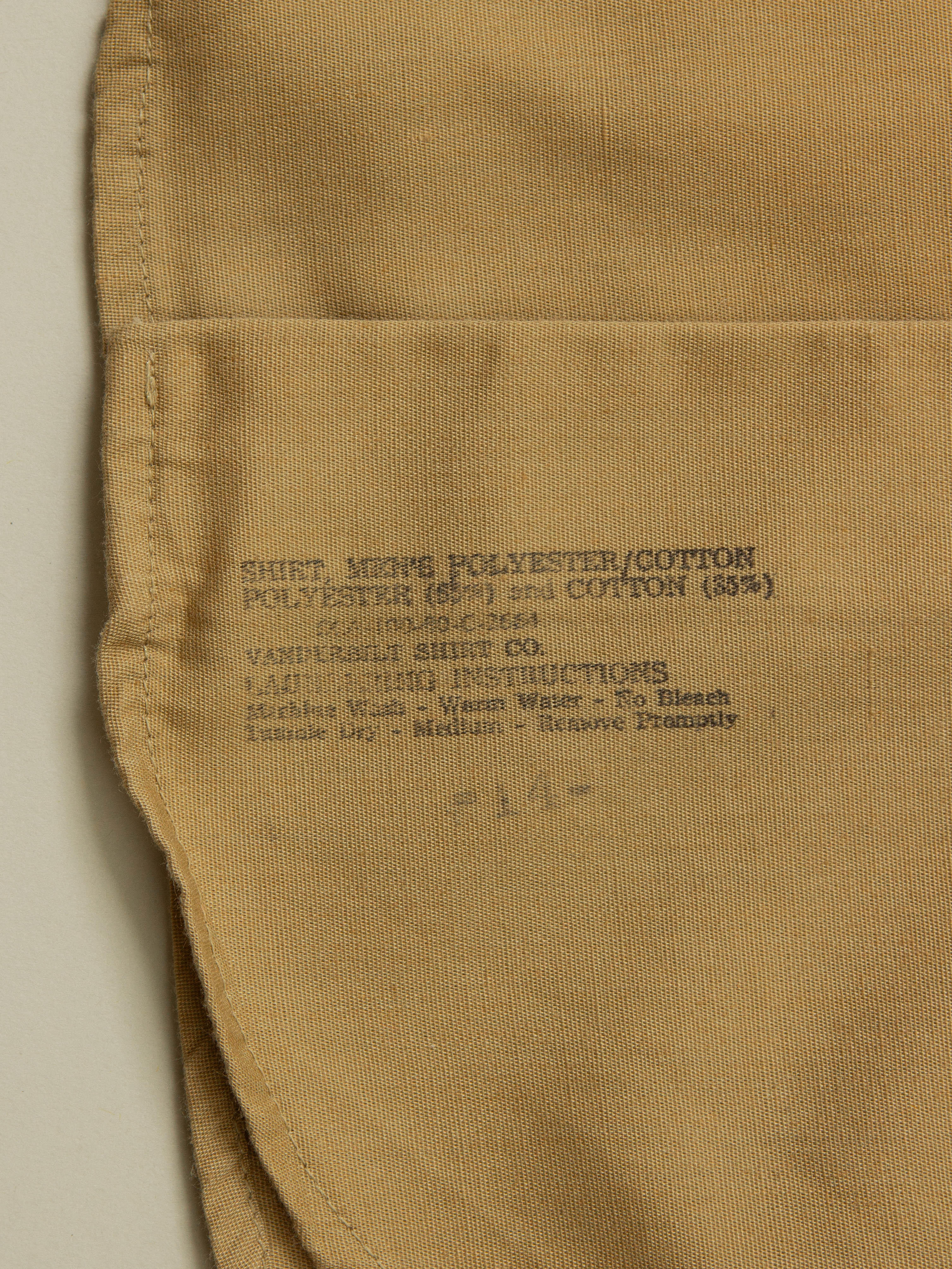 Vtg 1980s US Army Khaki Shirt (S/M) - Image 5