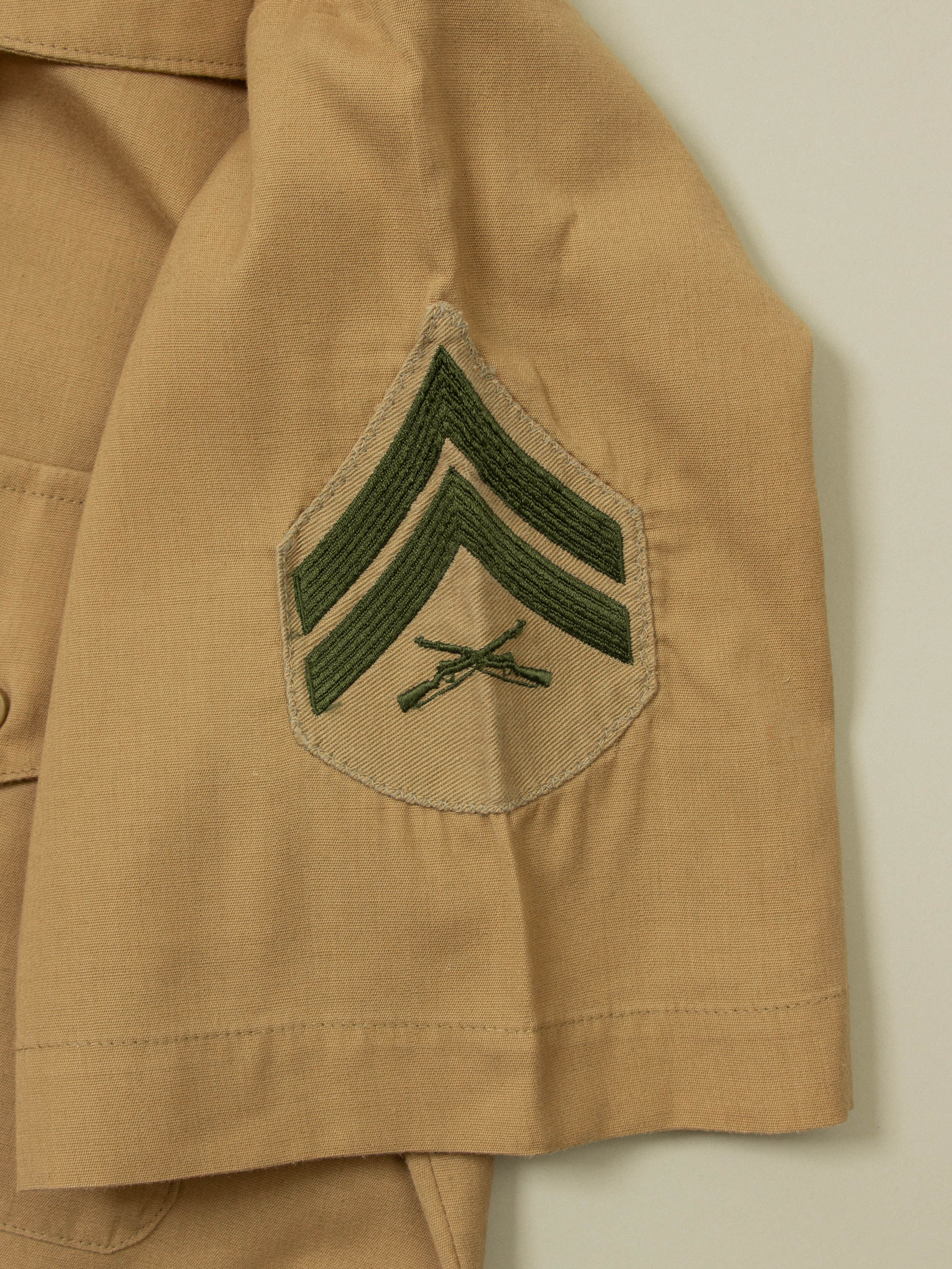 Vtg 1980s US Army Short Sleeve Officer Shirt (M) - Image 4