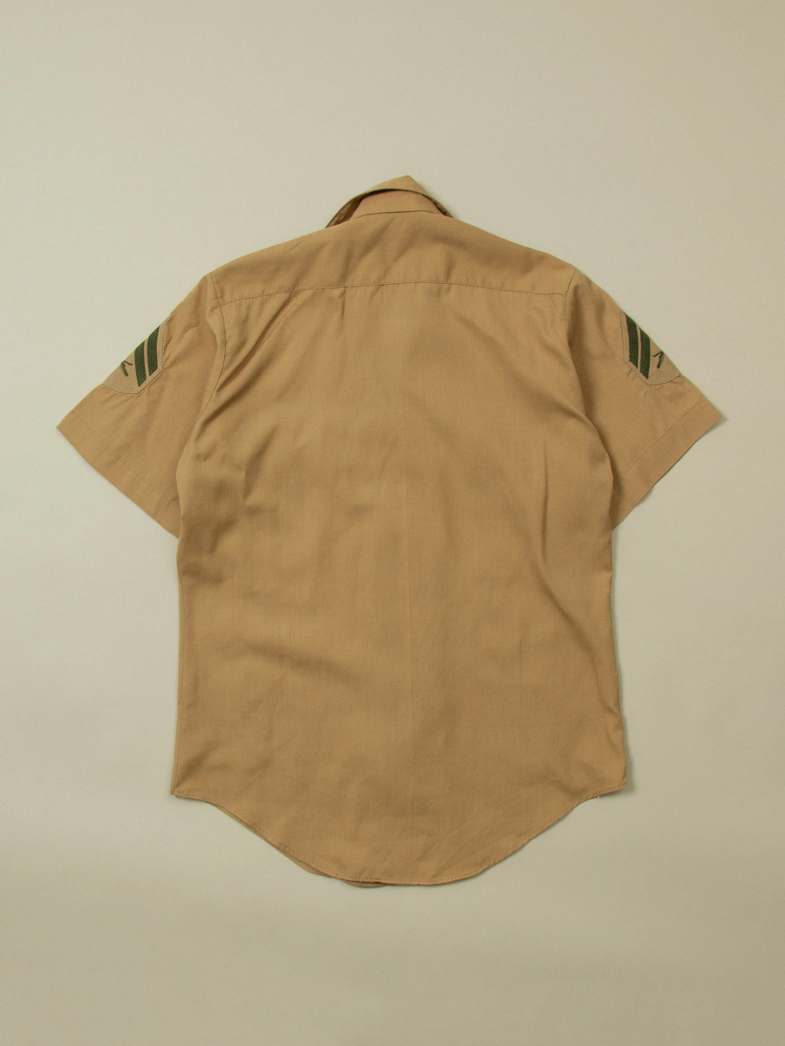 Vtg 1980s US Army Short Sleeve Officer Shirt (M) - Image 5