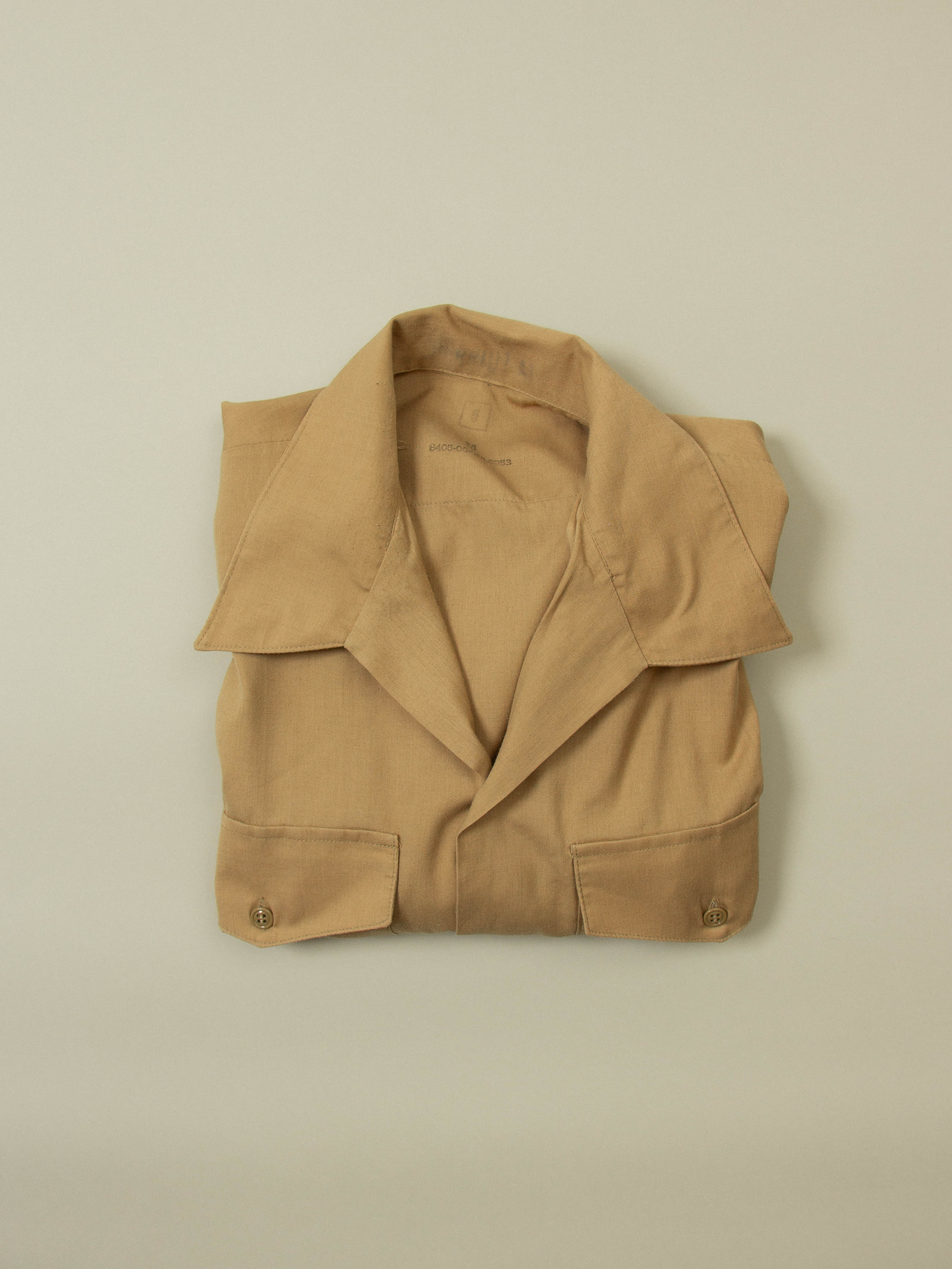 Vtg 1980s US Army Short Sleeve Officer Shirt (M) - Image 6