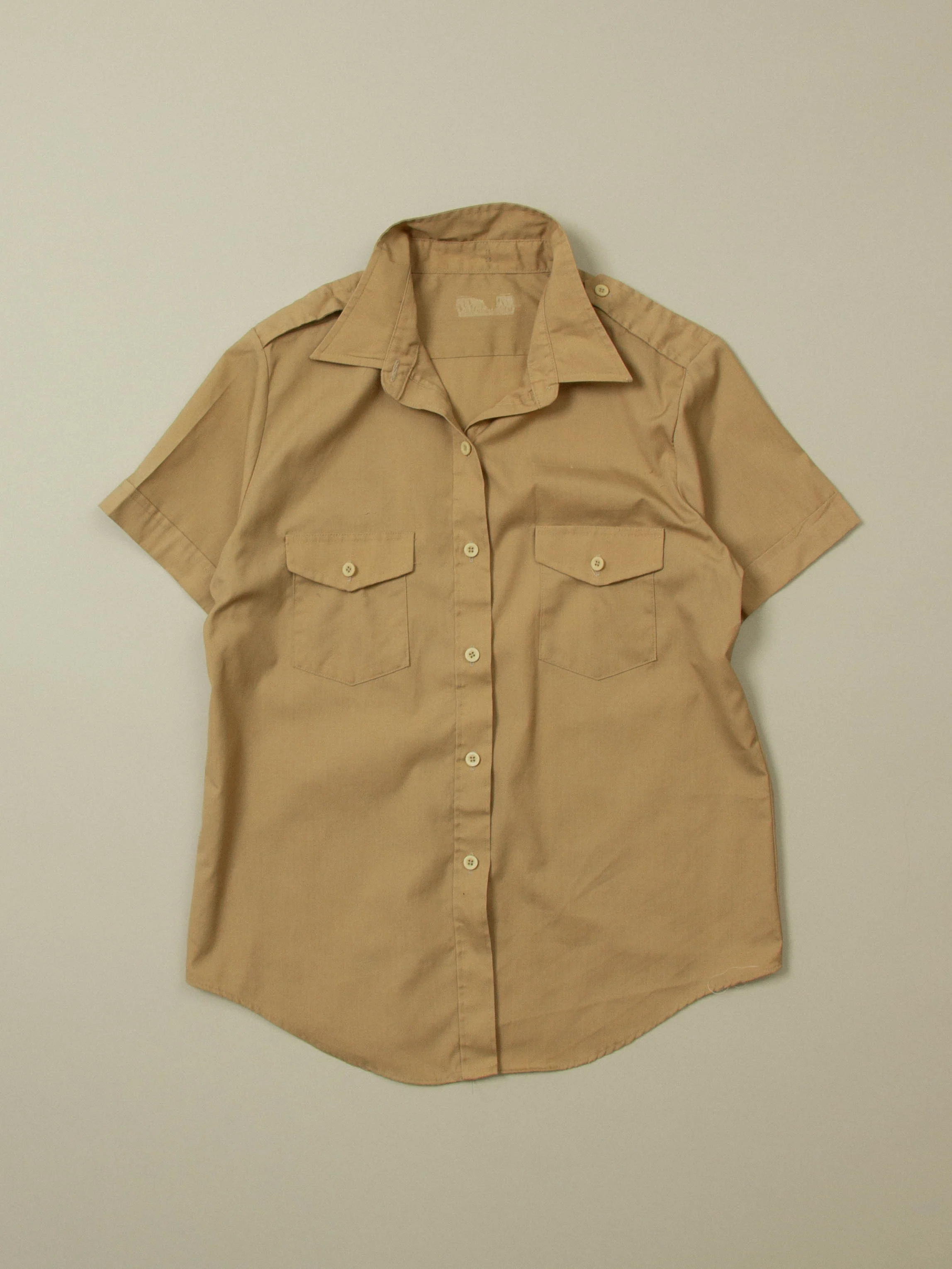 Vtg 1980s US Army Short Sleeve Officer Shirt (Women's S)