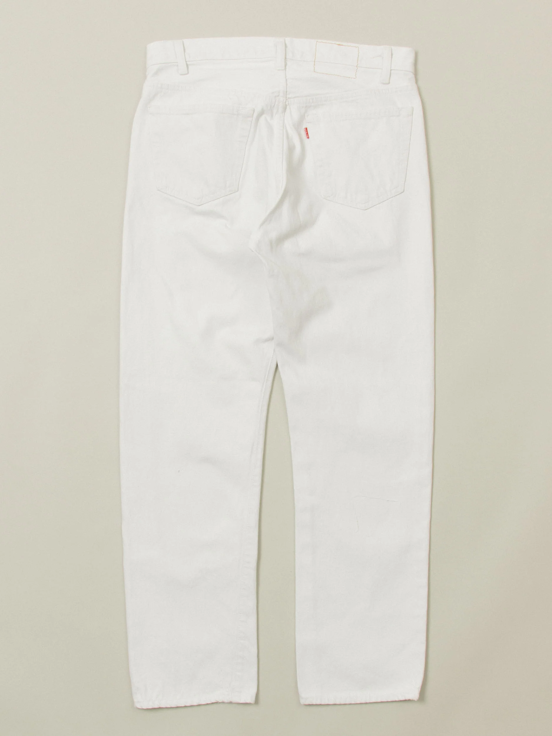 Vtg 1980s White Levi's 501 Jeans – Made in USA (34x31) - Image 3