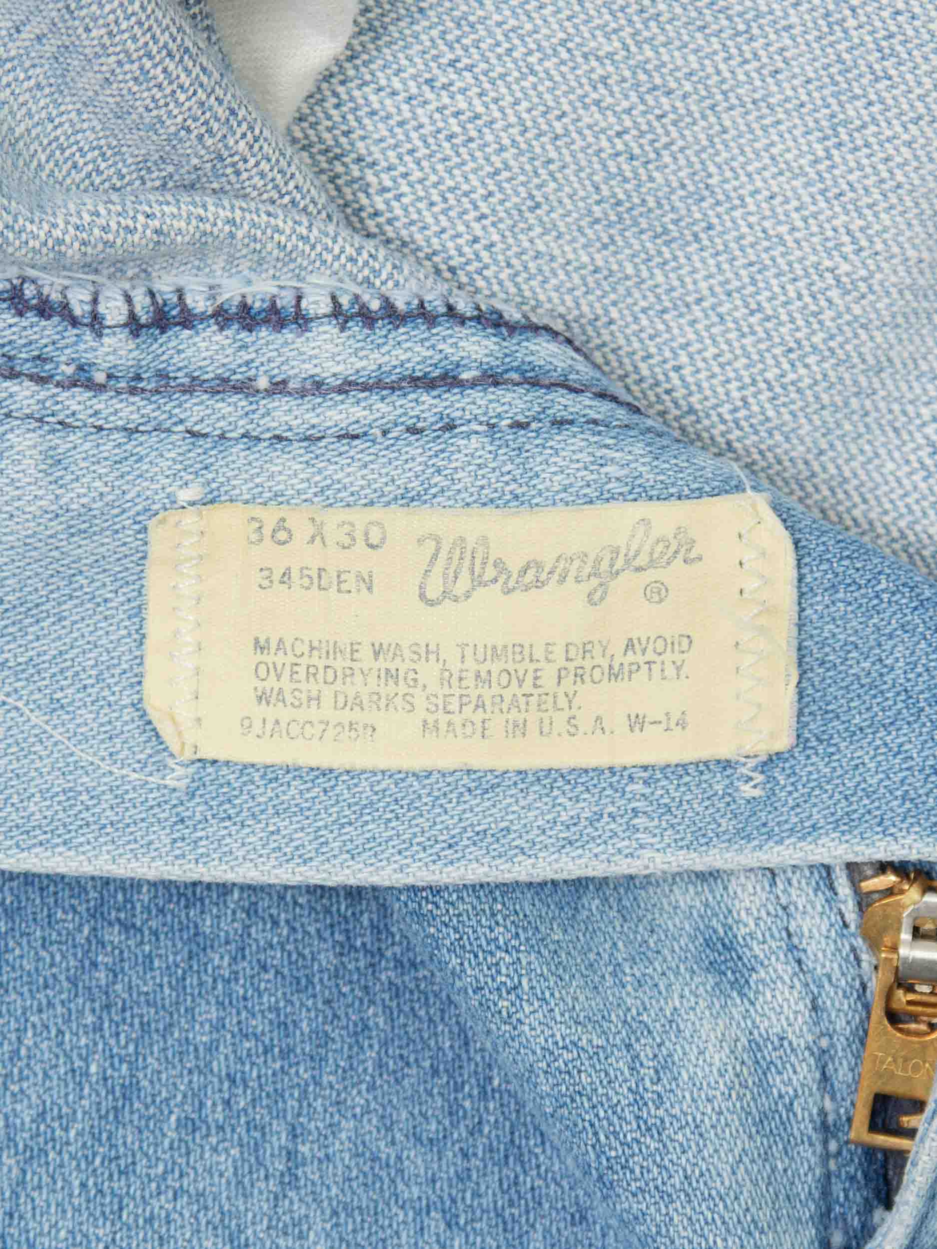 Vtg 1980s Wrangler Bootcut Jeans - Made in USA (34x29) - Image 4