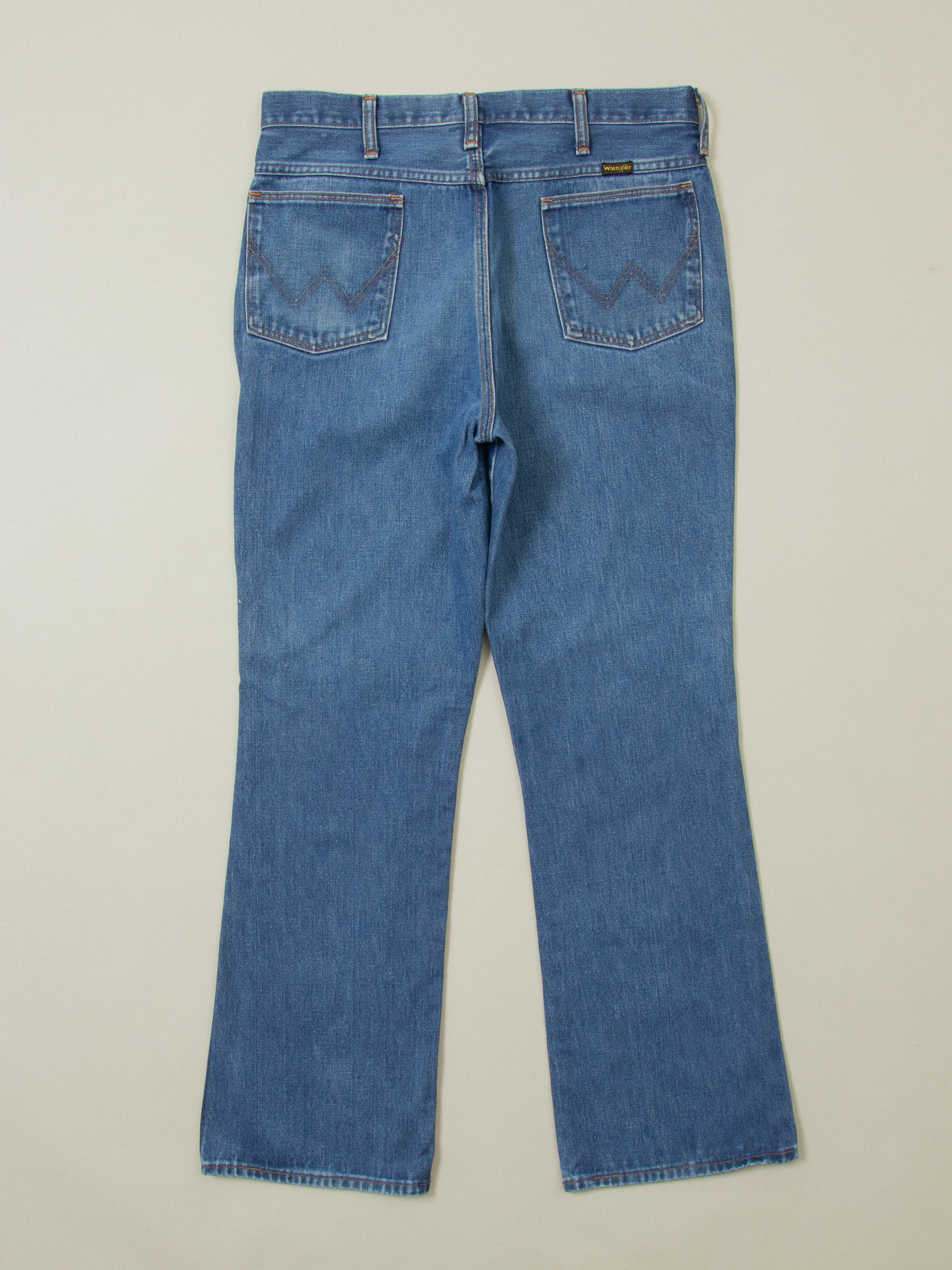 Vtg 1980s Wrangler Bootcut Jeans - Made in USA (34x32) - Image 2