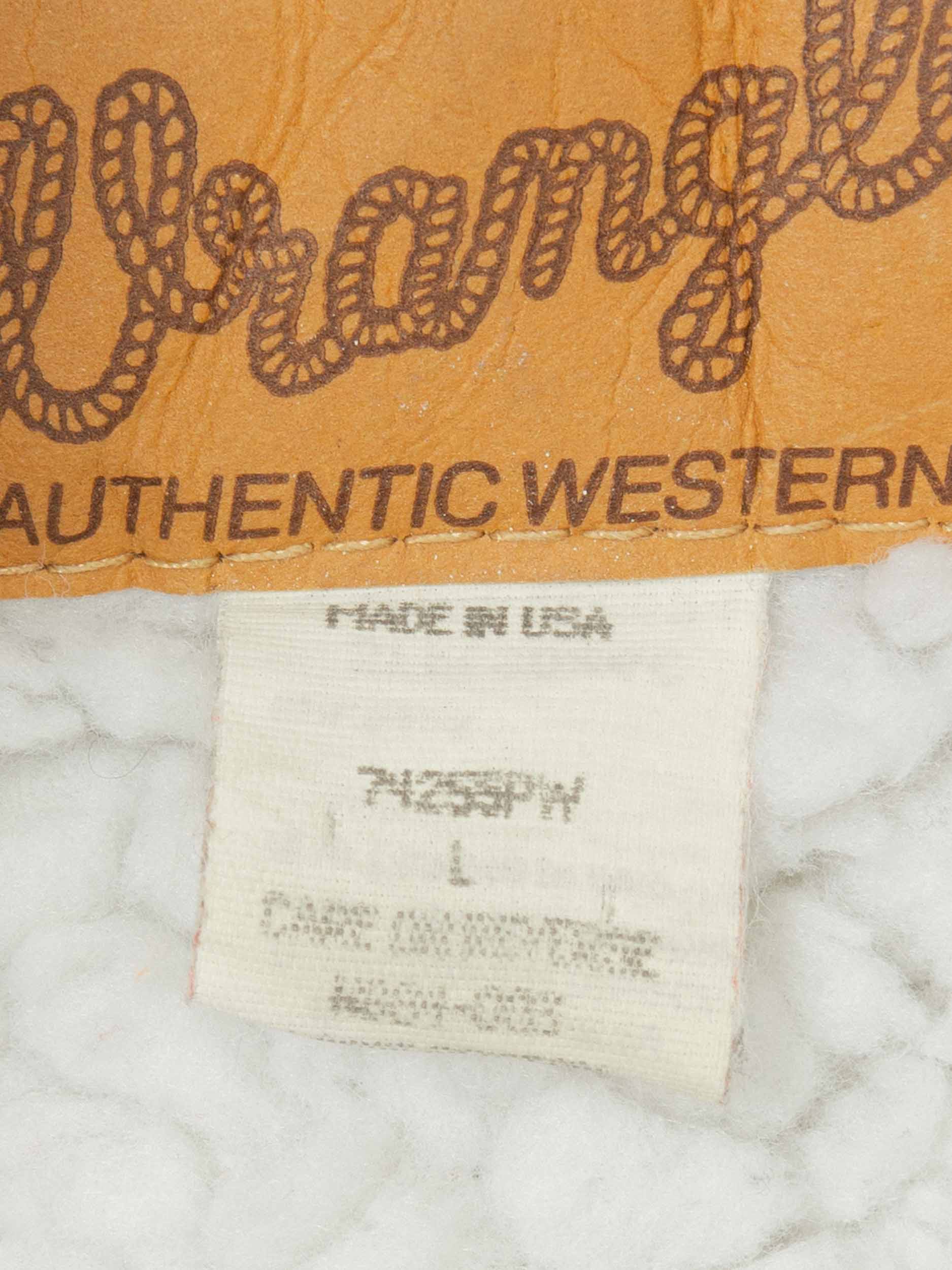 Vtg 1980s Wrangler Sherpa Denim Jacket – Made in USA (L) - Image 4