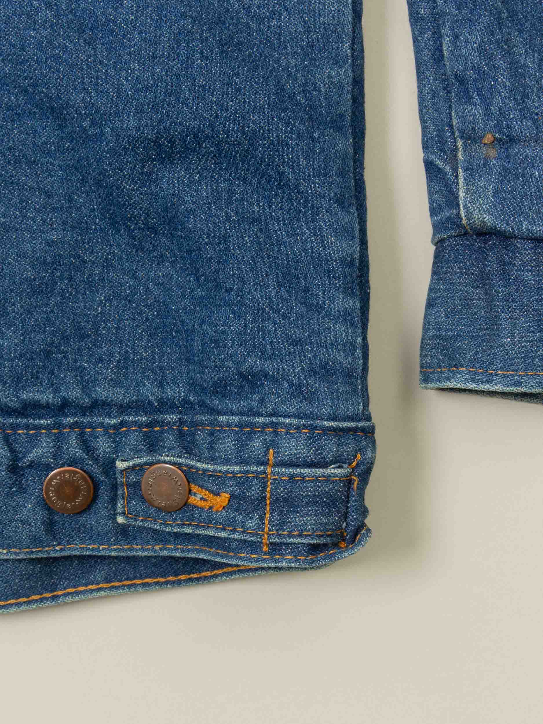 Vtg 1980s Wrangler Sherpa Denim Jacket – Made in USA (L) - Image 6