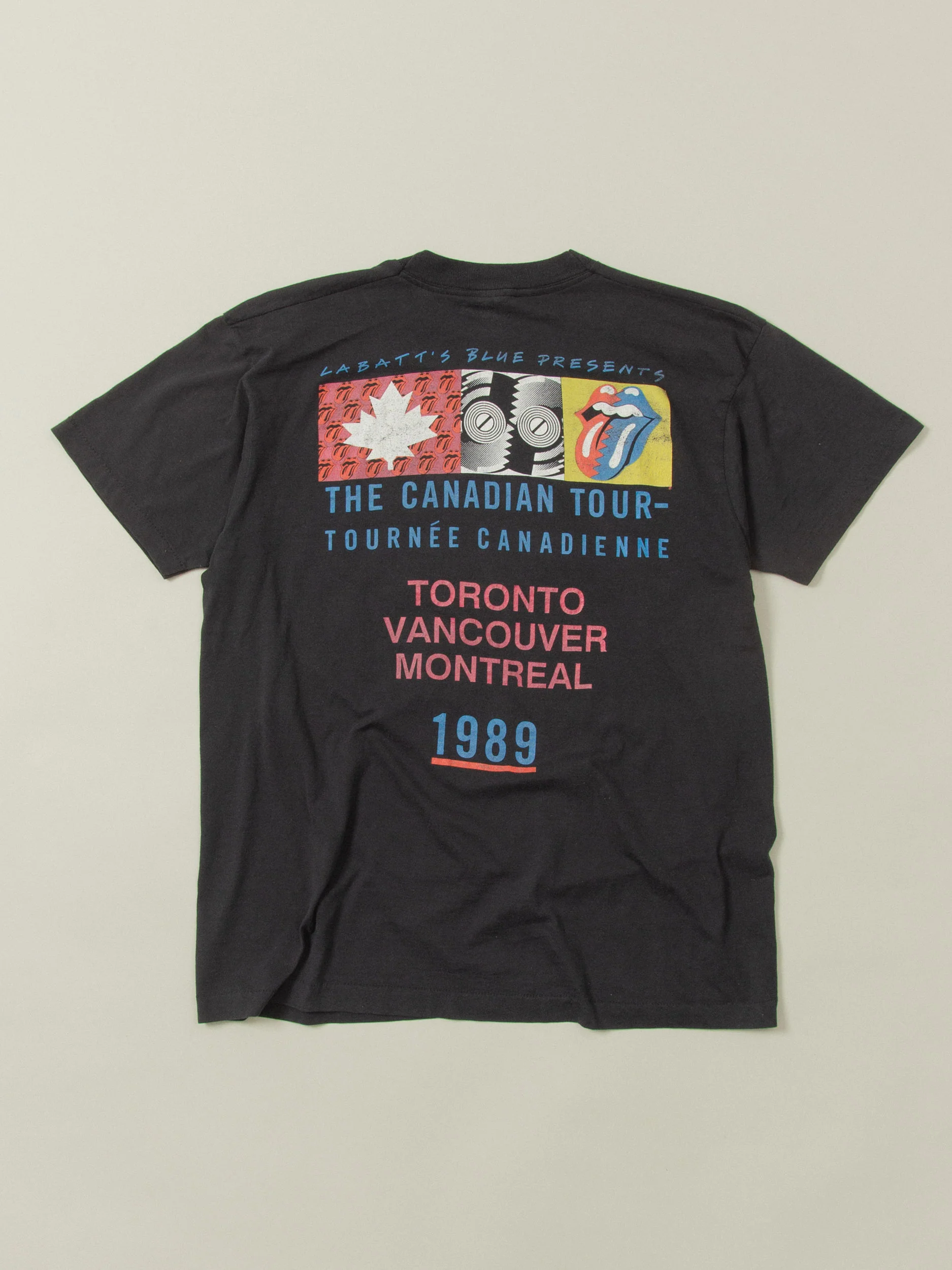 Vtg 1989 Rolling Stones Canada Tour Single Stitch Tee (M) - Image 2