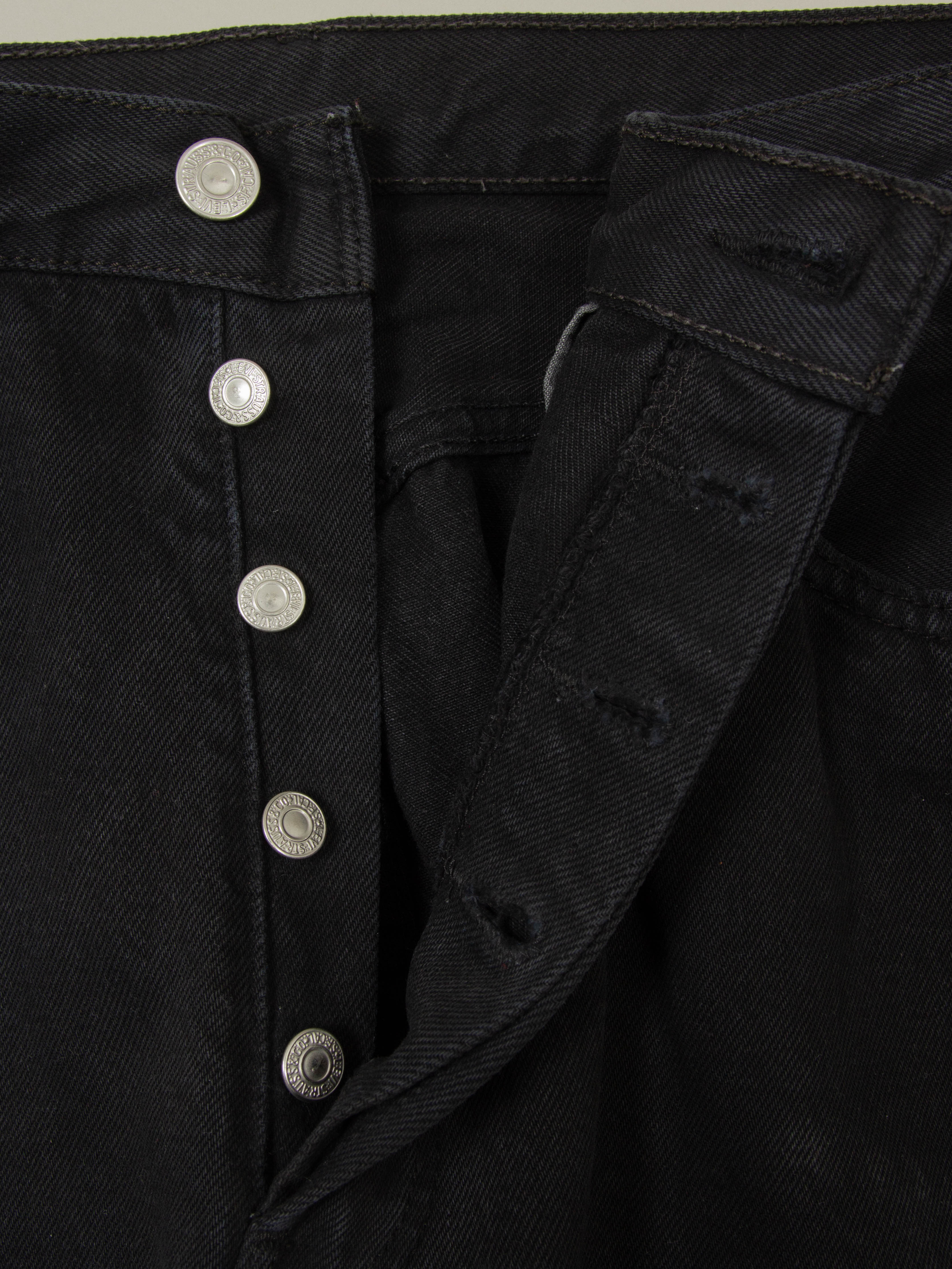 Vtg 1990s Black Levi's 501 Jeans (32x29) - Image 2