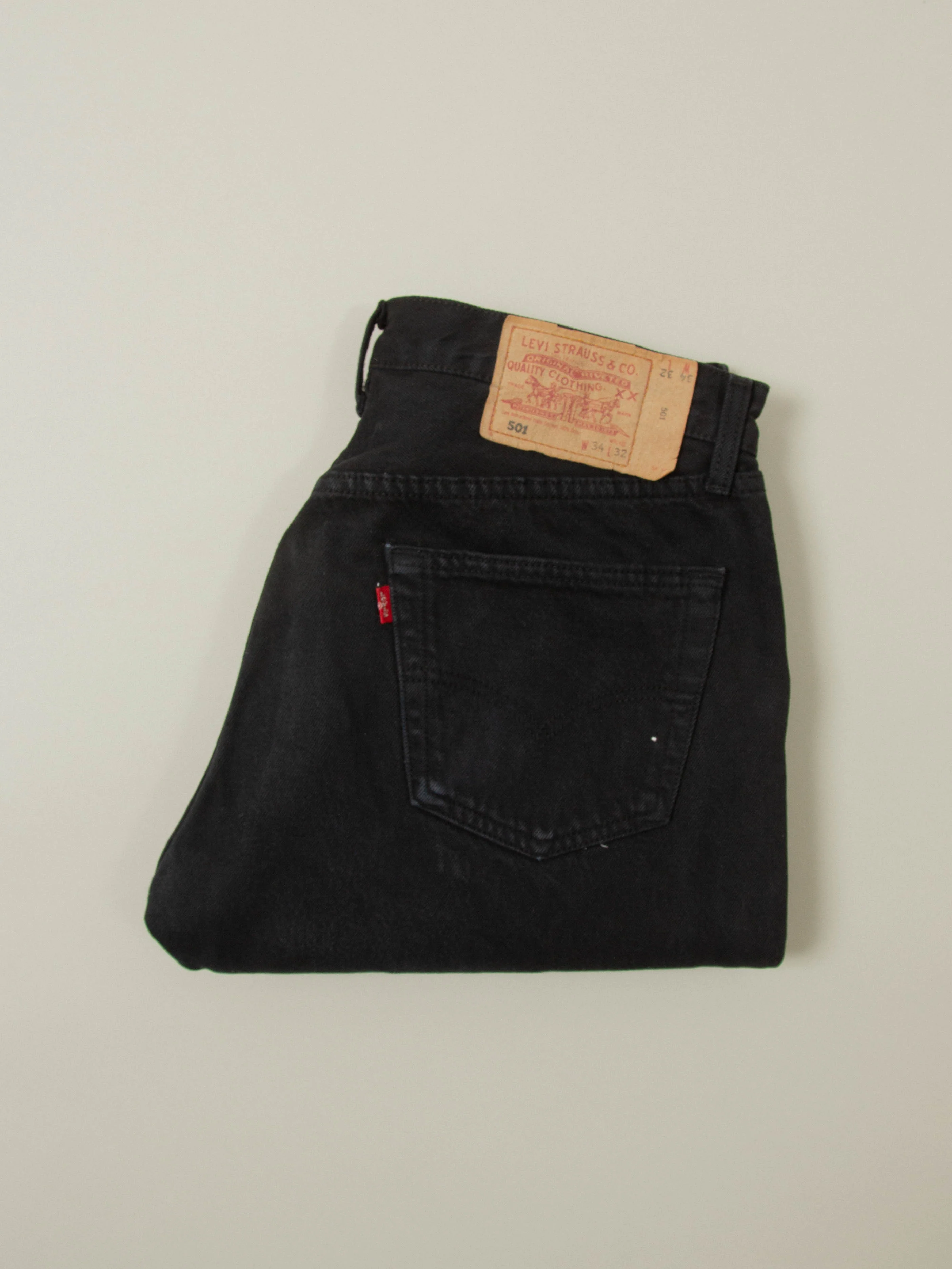 Vtg 1990s Black Levi's 501 Jeans (32x29) - Image 6