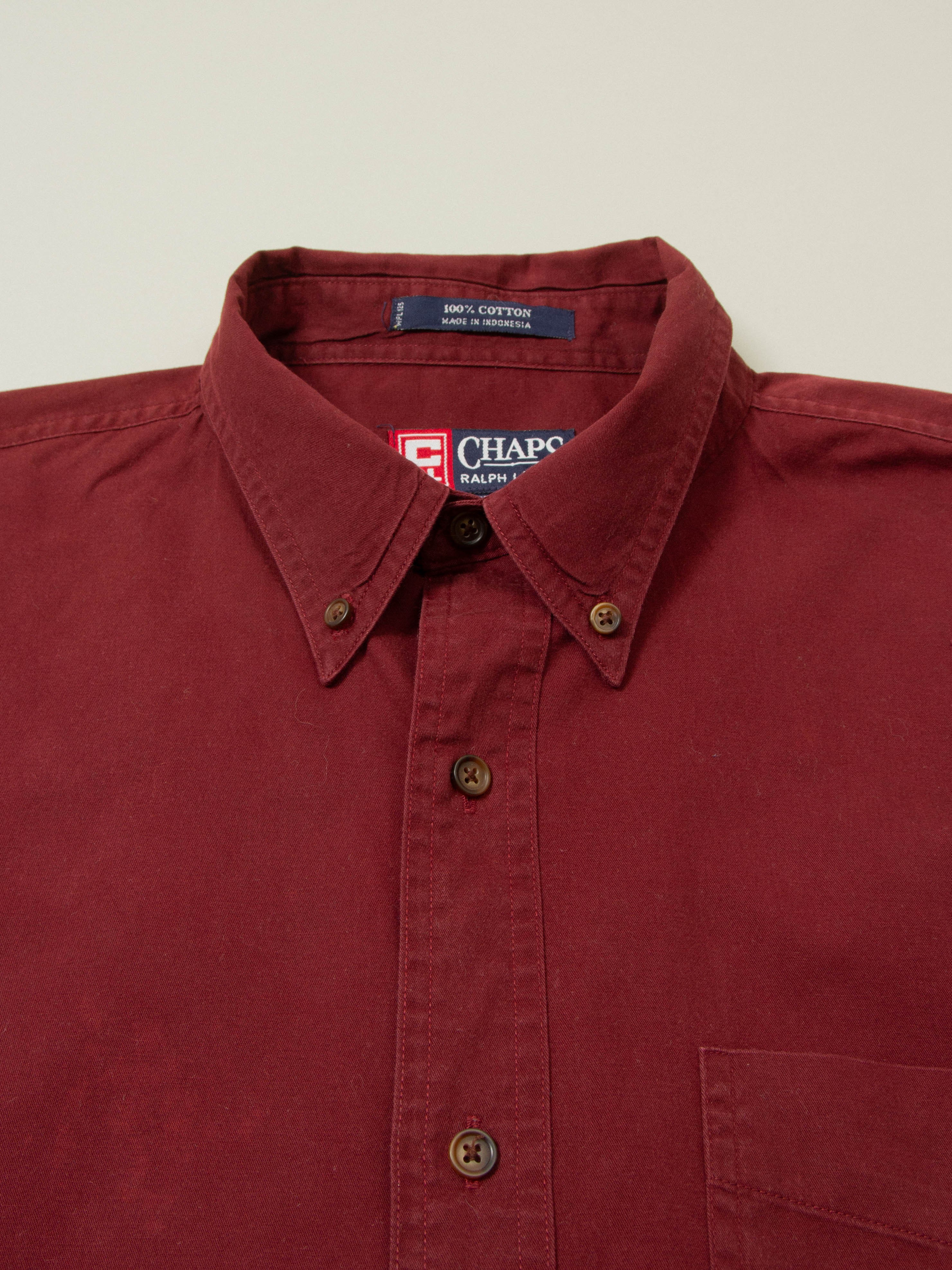Vtg 1990s Chaps Ralph Lauren Shirt (XL) - Image 3