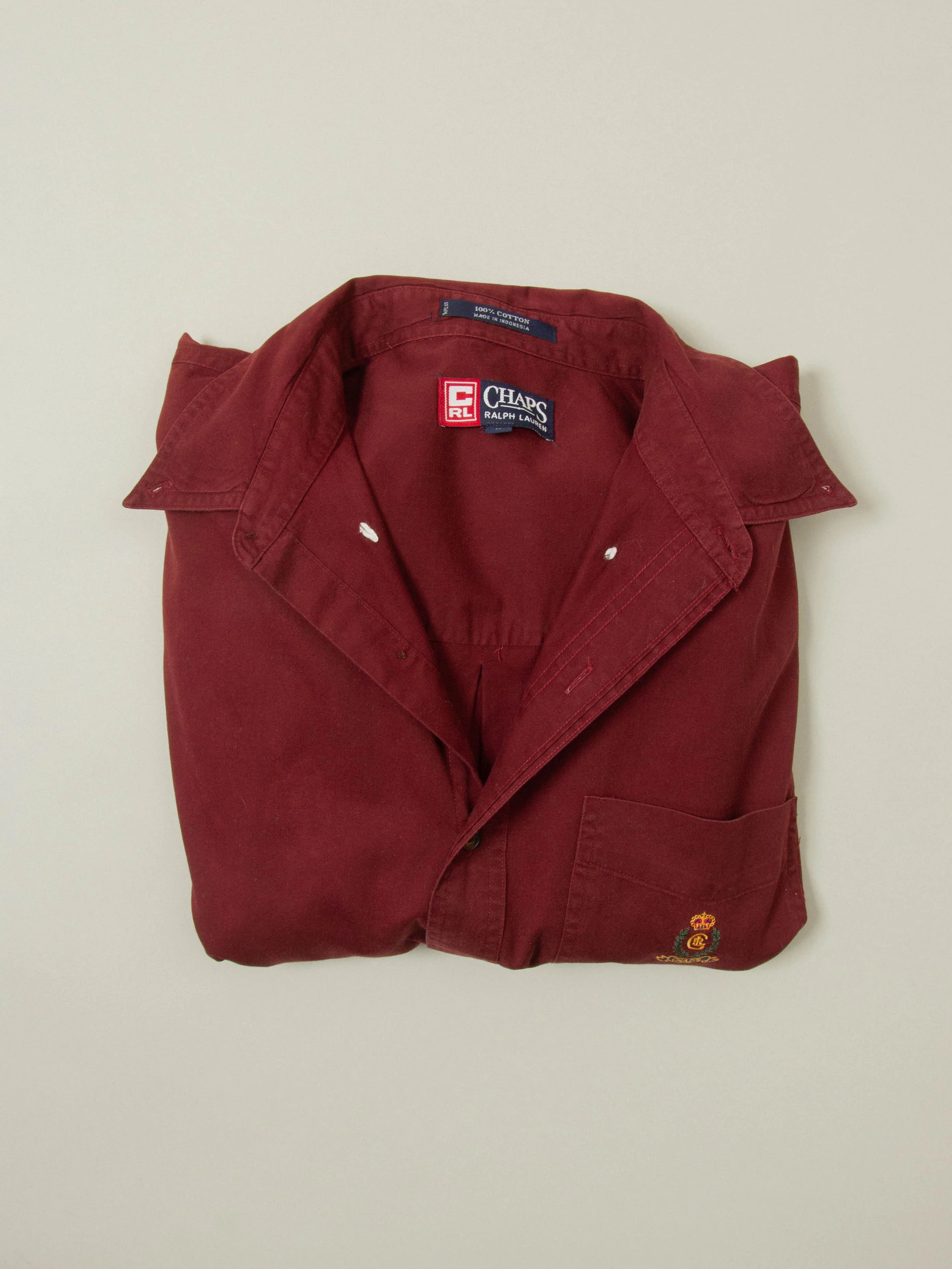 Vtg 1990s Chaps Ralph Lauren Shirt (XL) - Image 6