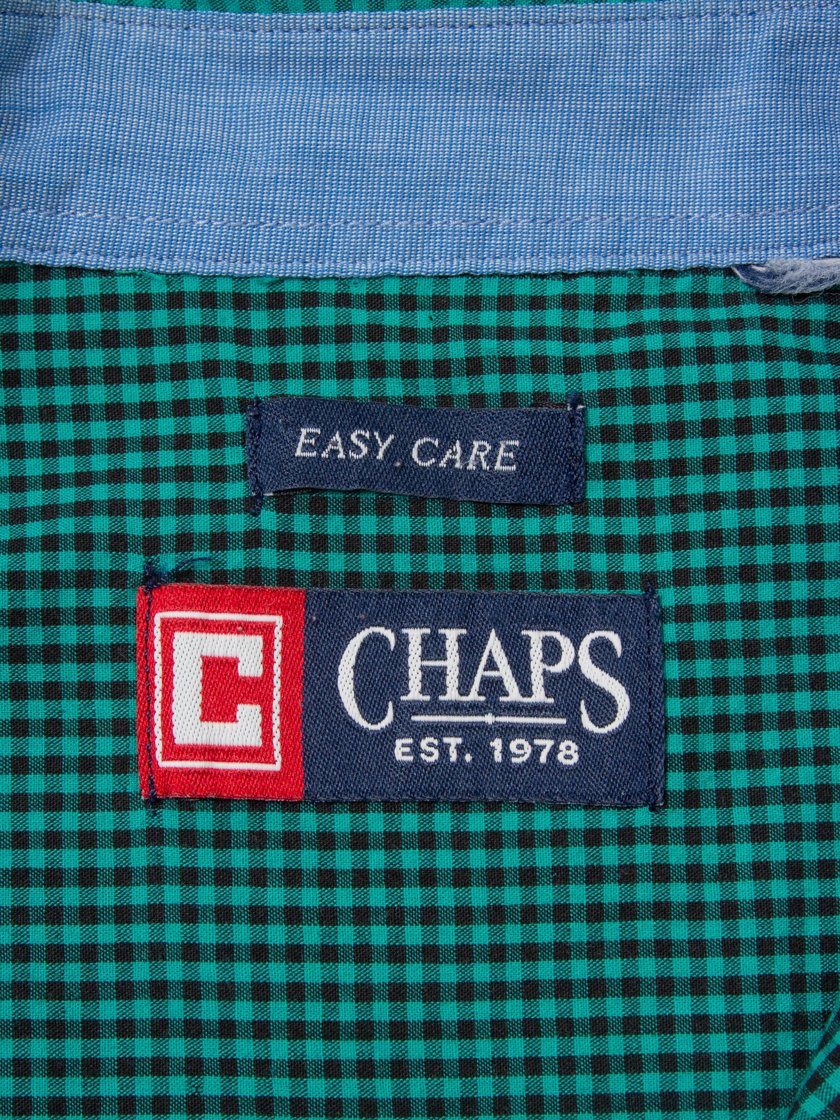 Vtg 1990s Checkered Chaps Shirt (S) - Image 2
