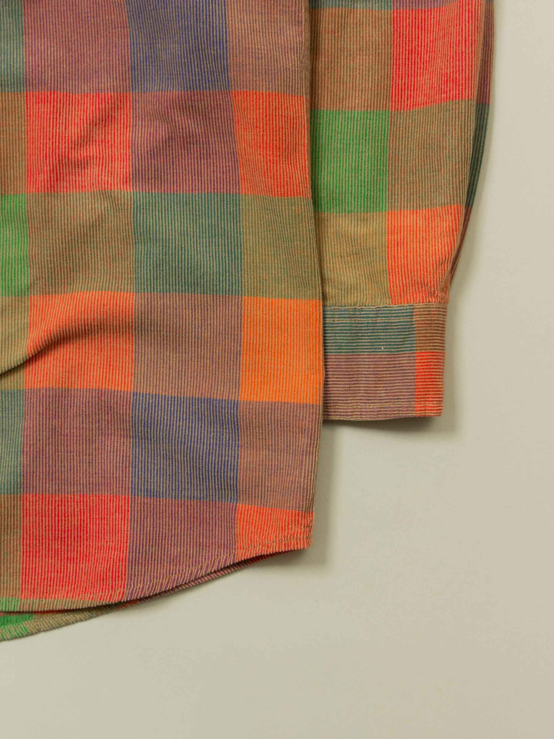 Vtg 1990s Checkered Corduroy Shirt (L) - Image 2