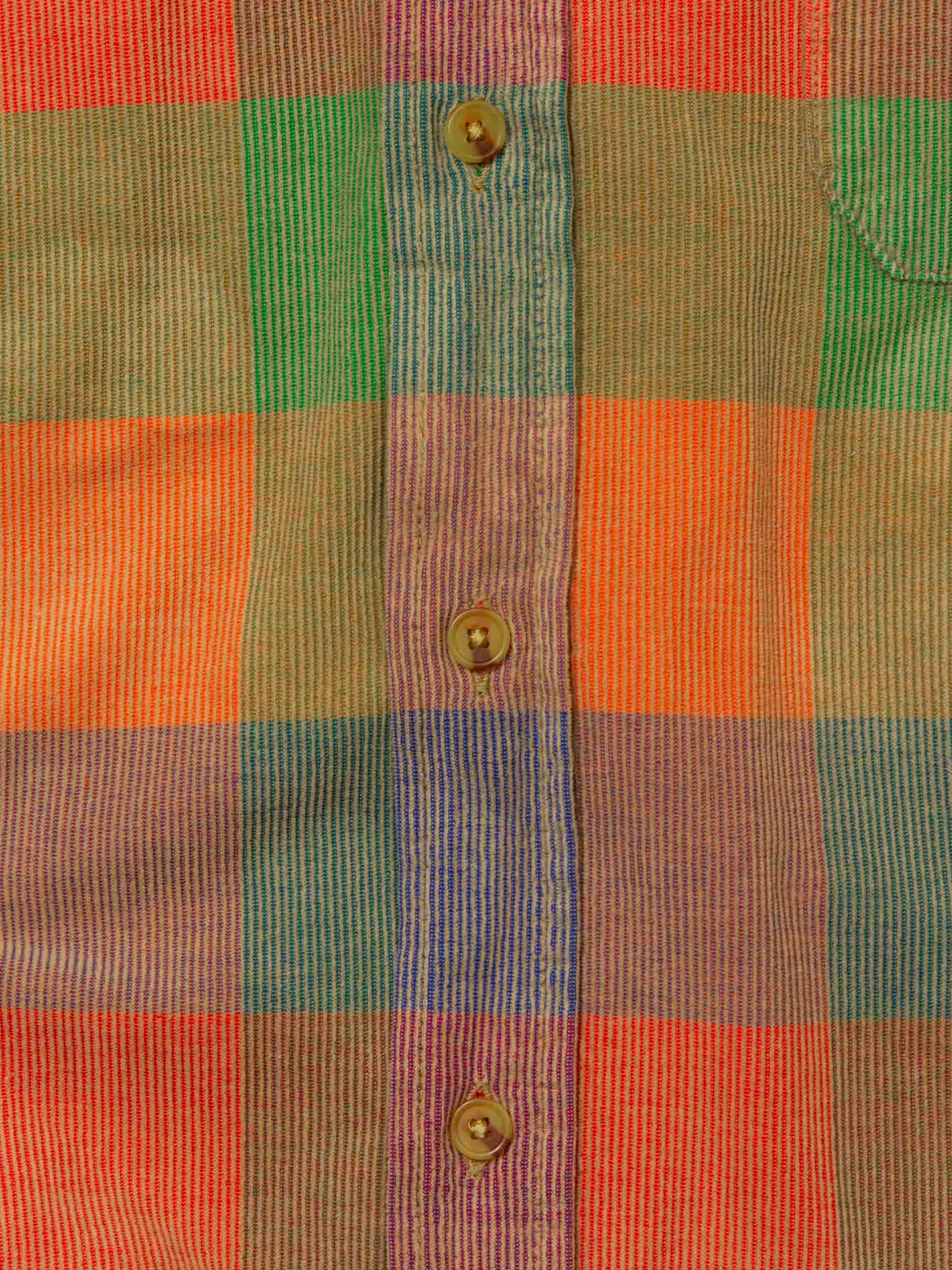 Vtg 1990s Checkered Corduroy Shirt (L) - Image 4