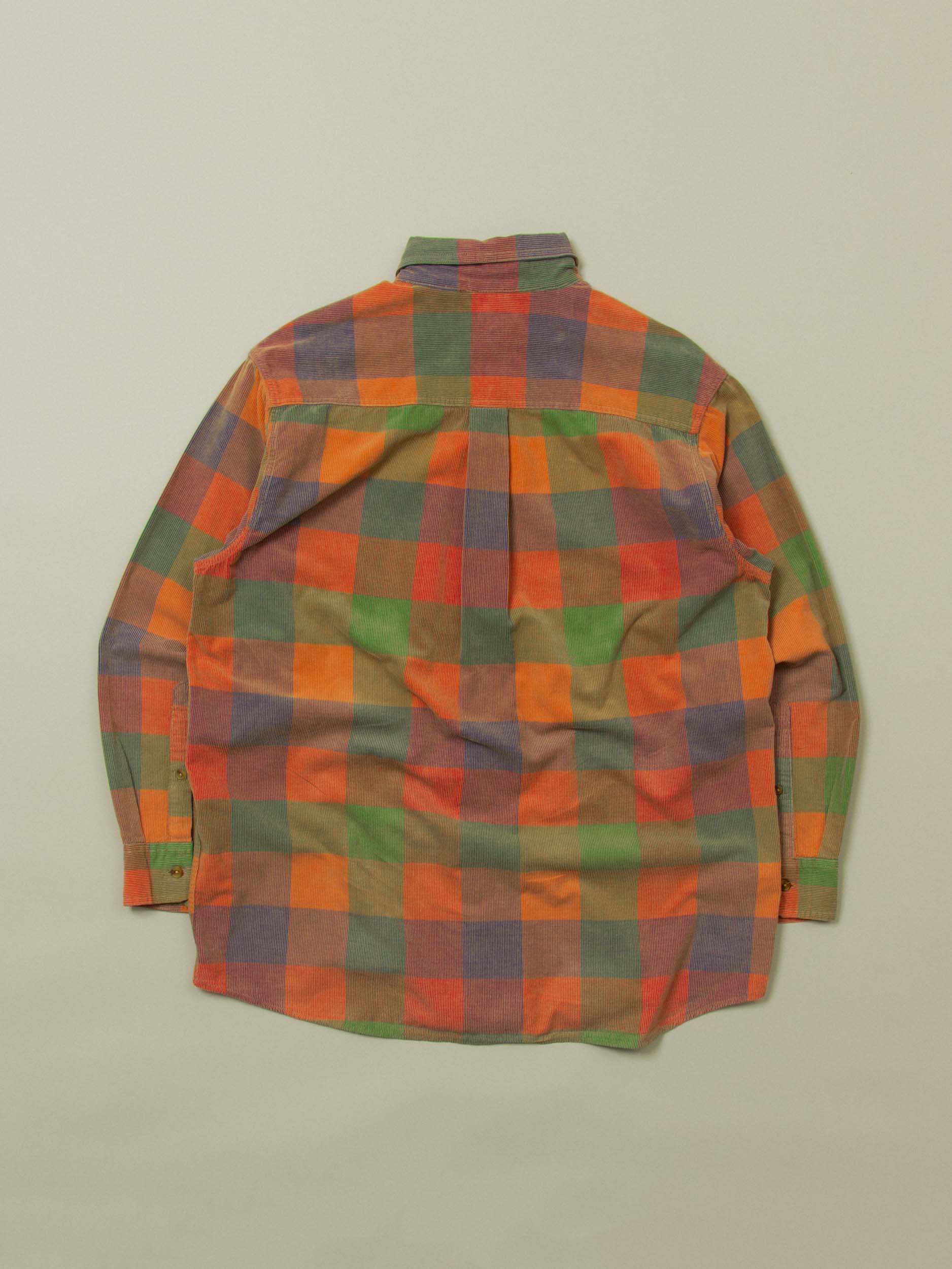 Vtg 1990s Checkered Corduroy Shirt (L) - Image 5