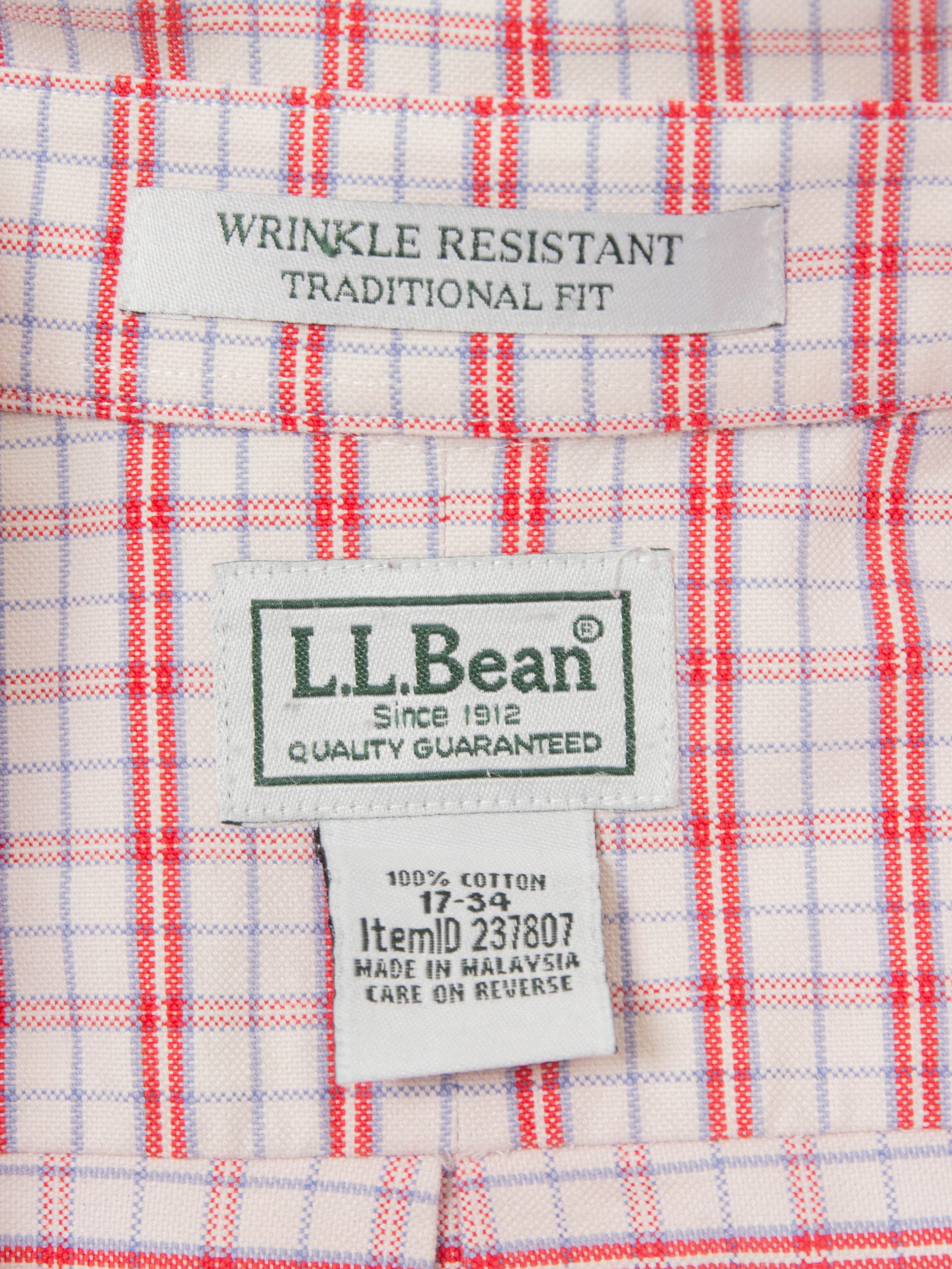 Vtg 1990s Checkered L.L.Bean Shirt (XXL) - Image 2