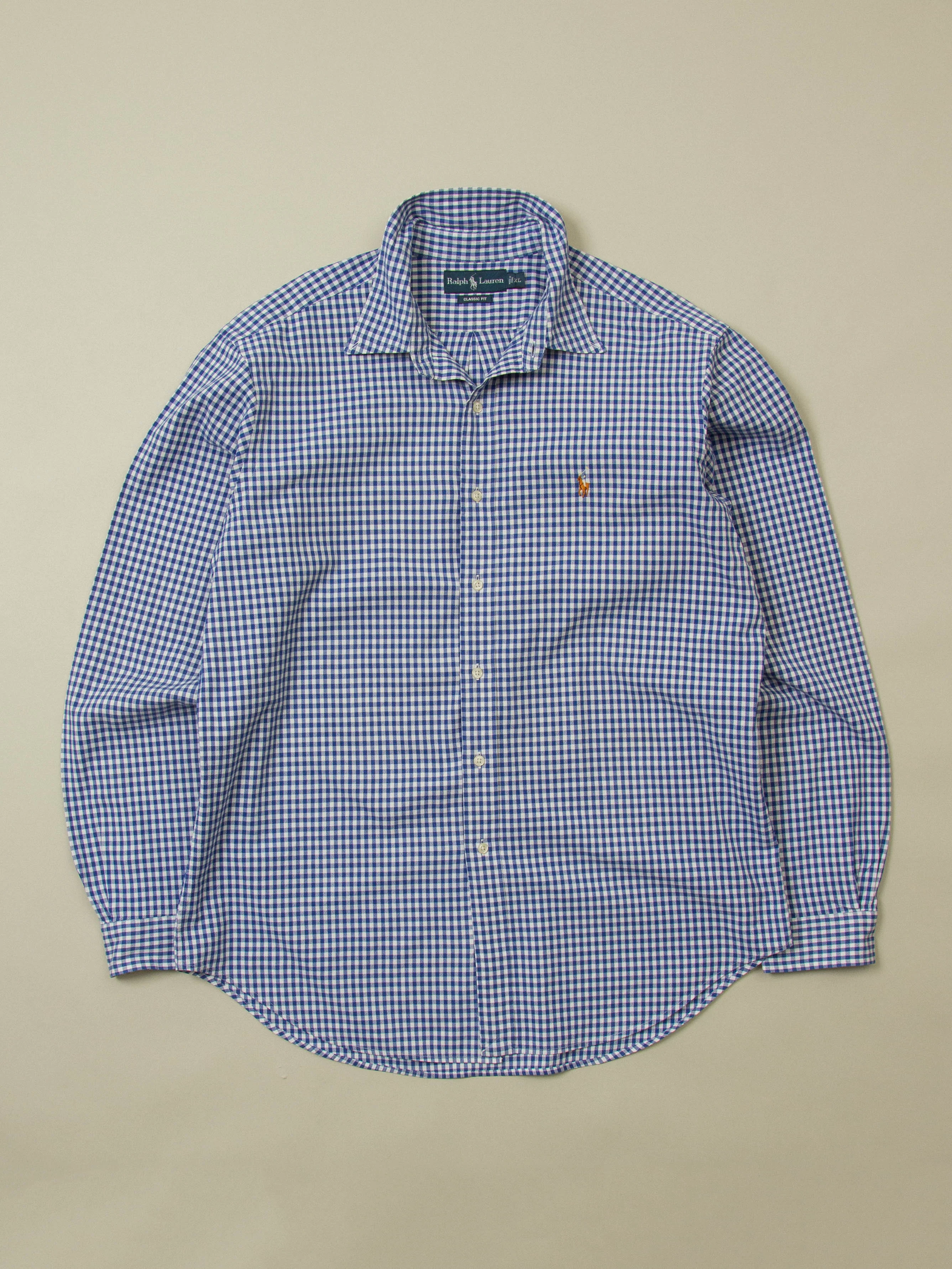 Vtg 1990s Checkered Ralph Lauren Shirt (XL)