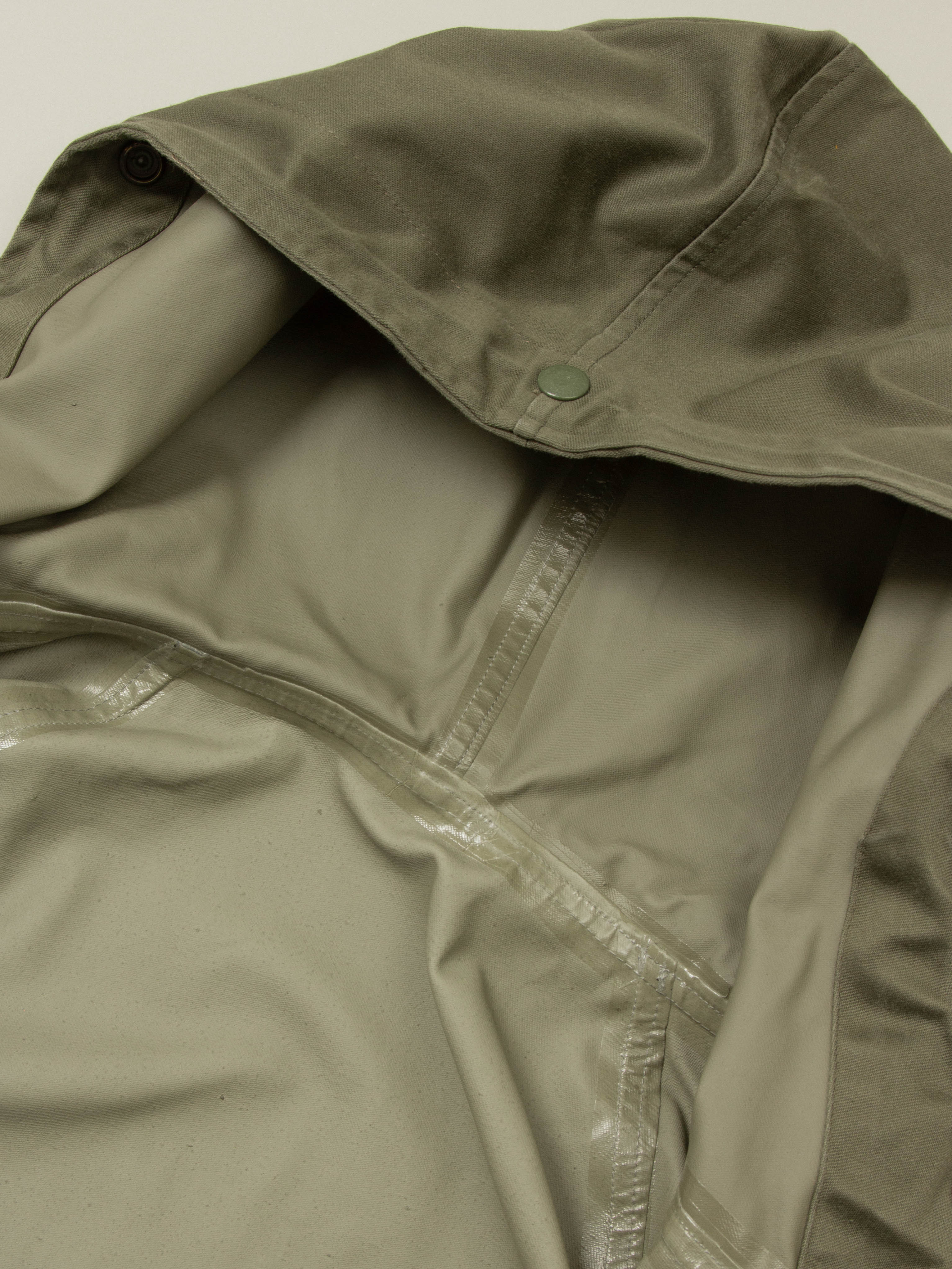 Vtg 1990s French Army Rain Coat - Image 3