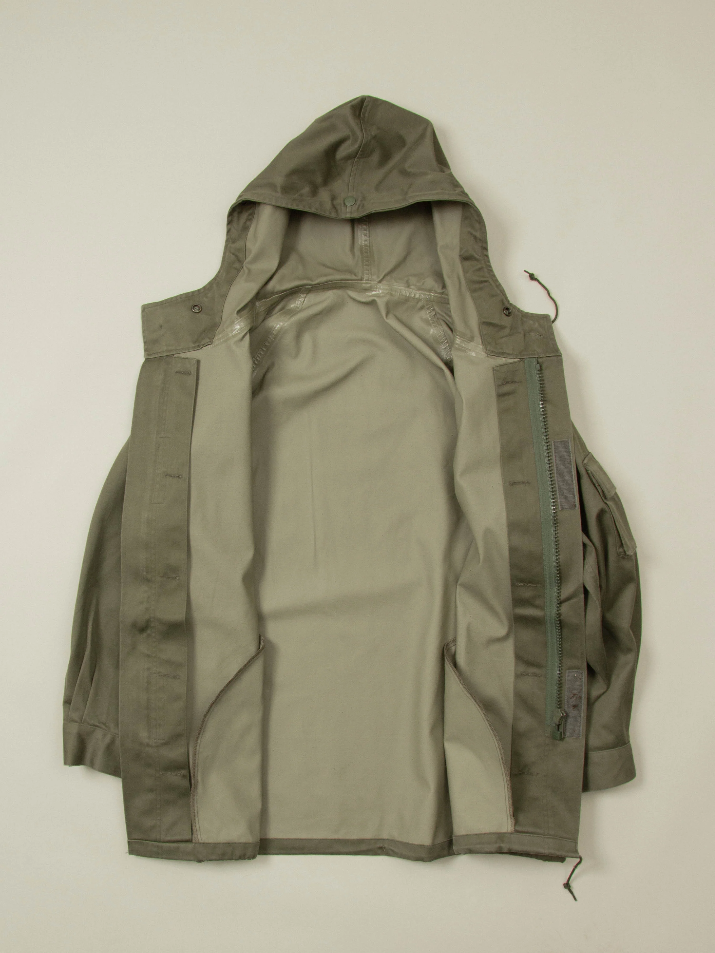 Vtg 1990s French Army Rain Coat - Image 7