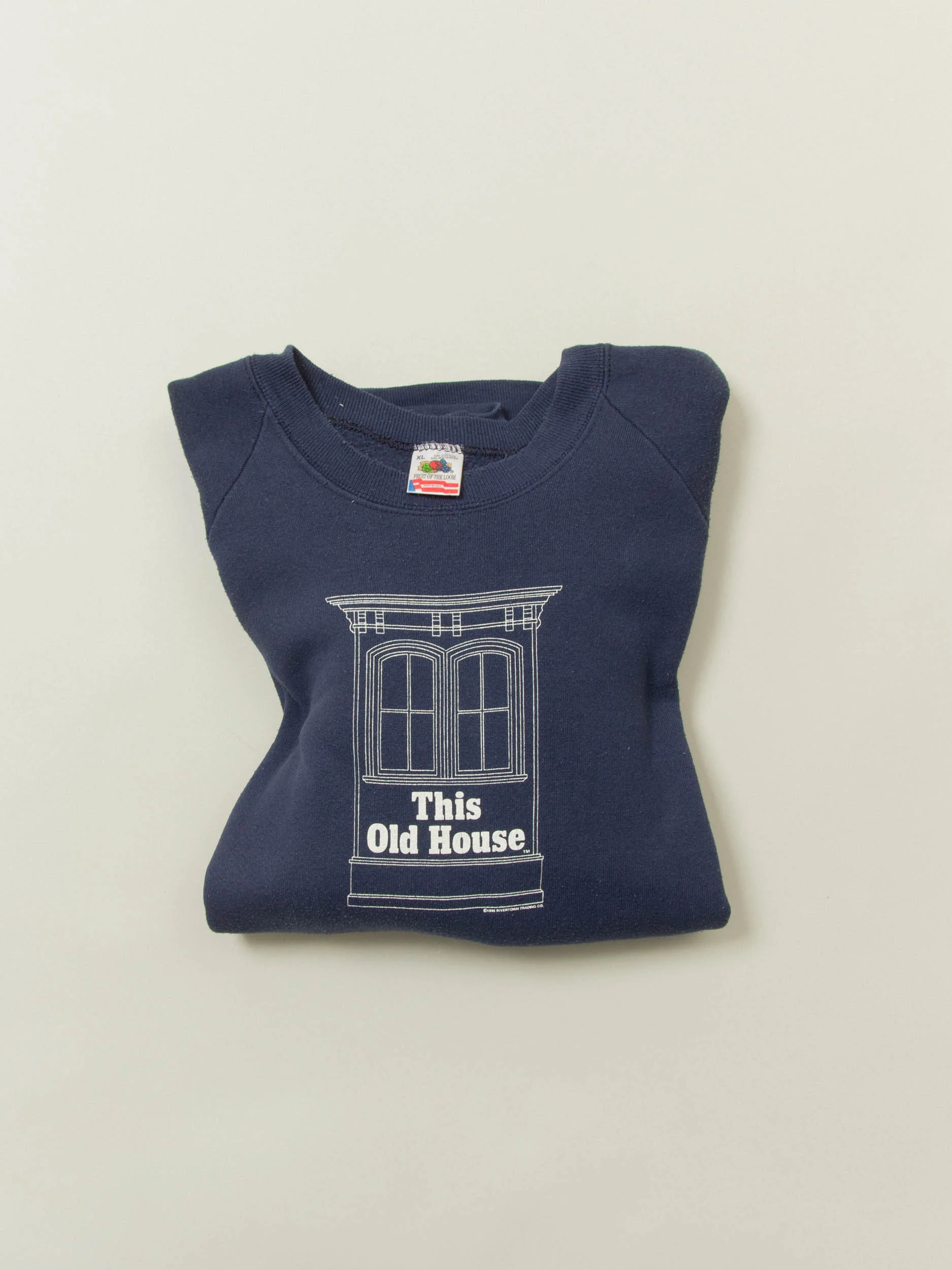 Vtg 1990s Fruit of the Loom Raglan Sweatshirt – Made in USA (XL) - Image 6