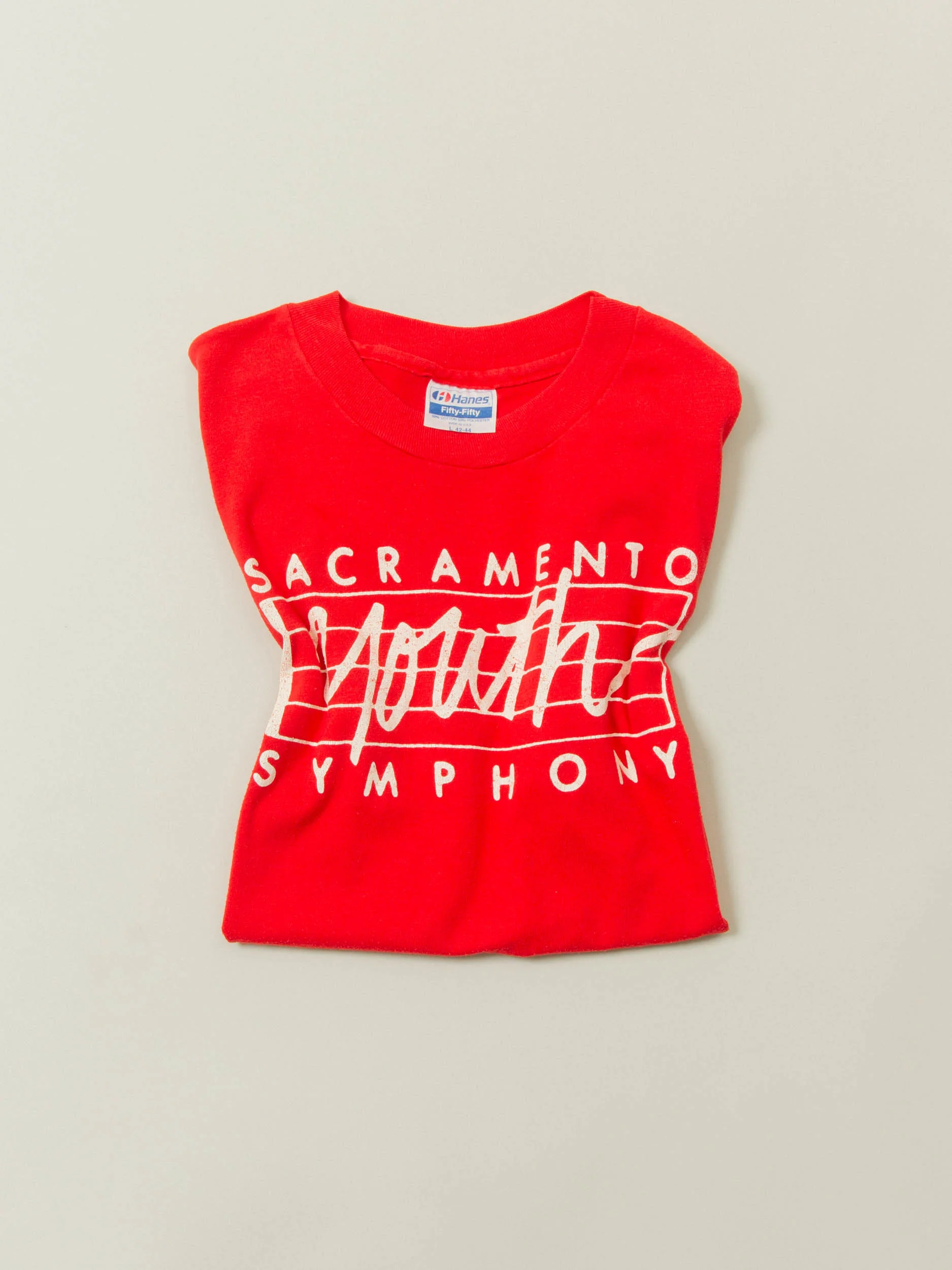 Vtg 1990s Hanes 'Symphony' 50/50 Single Stitch Tee – Made in USA (L) - Image 6