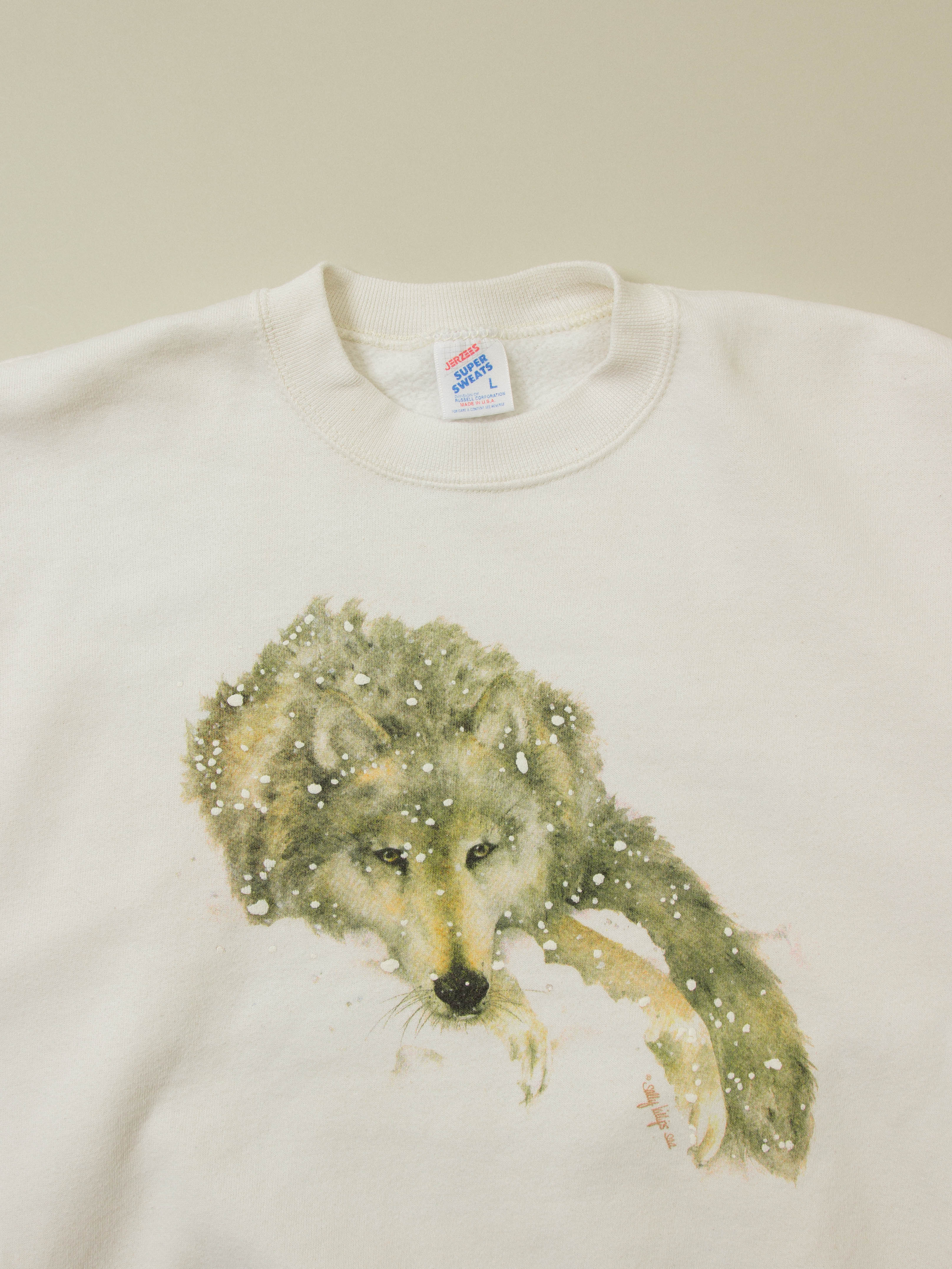 Vtg 1990s Jerzees Graphic Sweatshirt - Made in USA (L) - Image 3