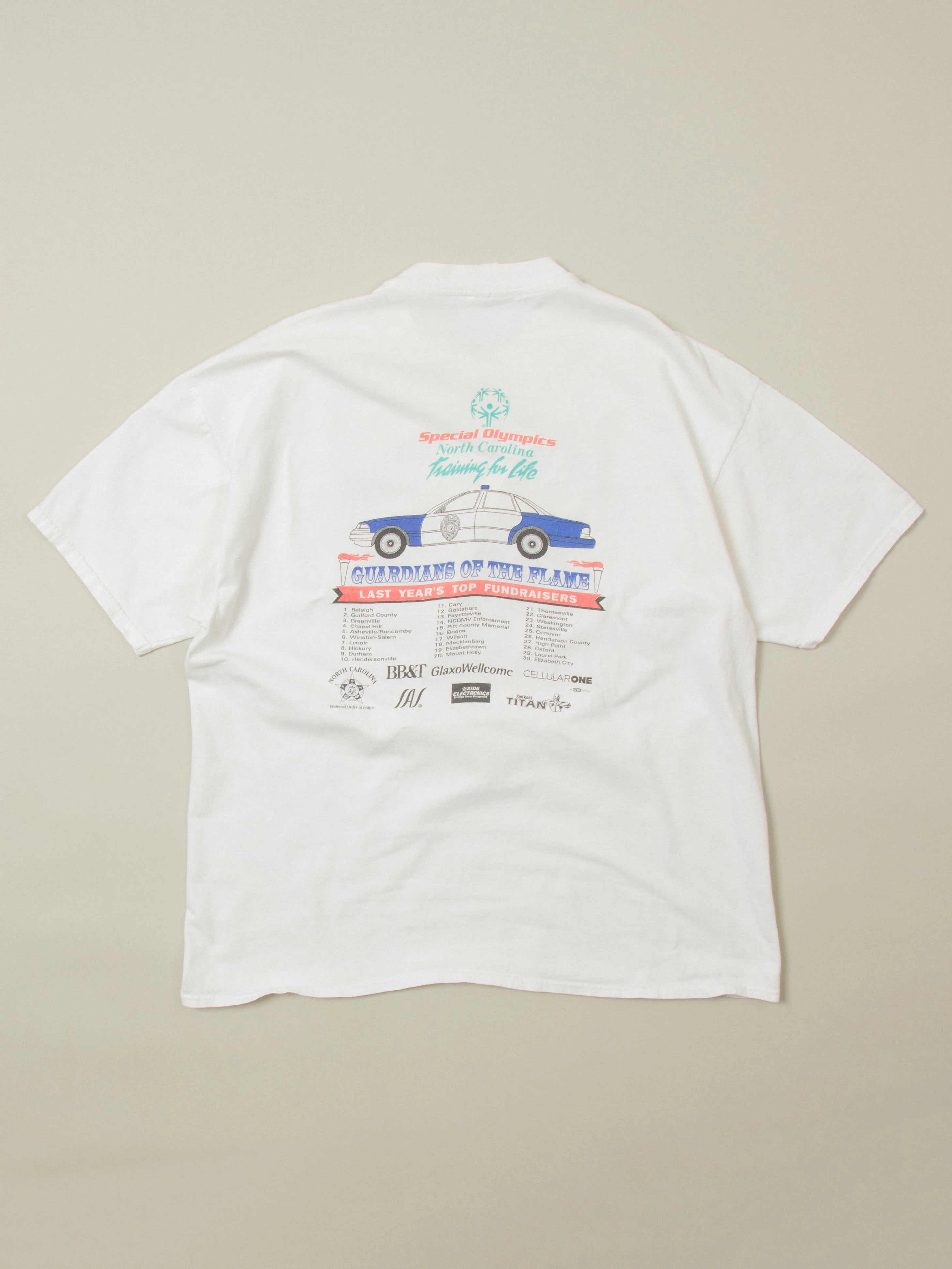 Vtg 1990s Law Enforcement 'Torch Run' Beefy Tee (XXL) - Image 2