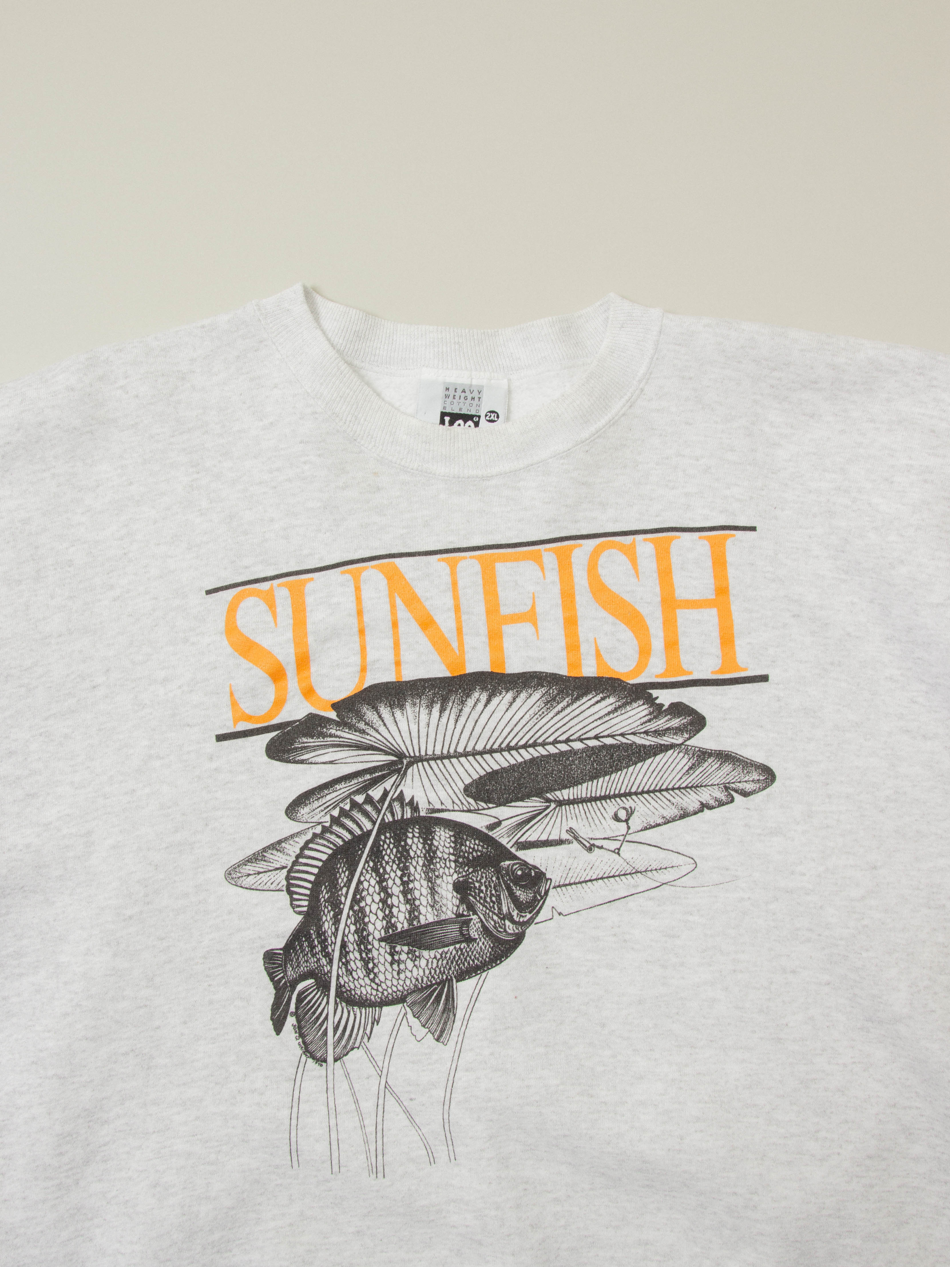 Vtg 1990s Lee Sunfish Graphic Sweatshirt - Made in USA (XXL) - Image 3