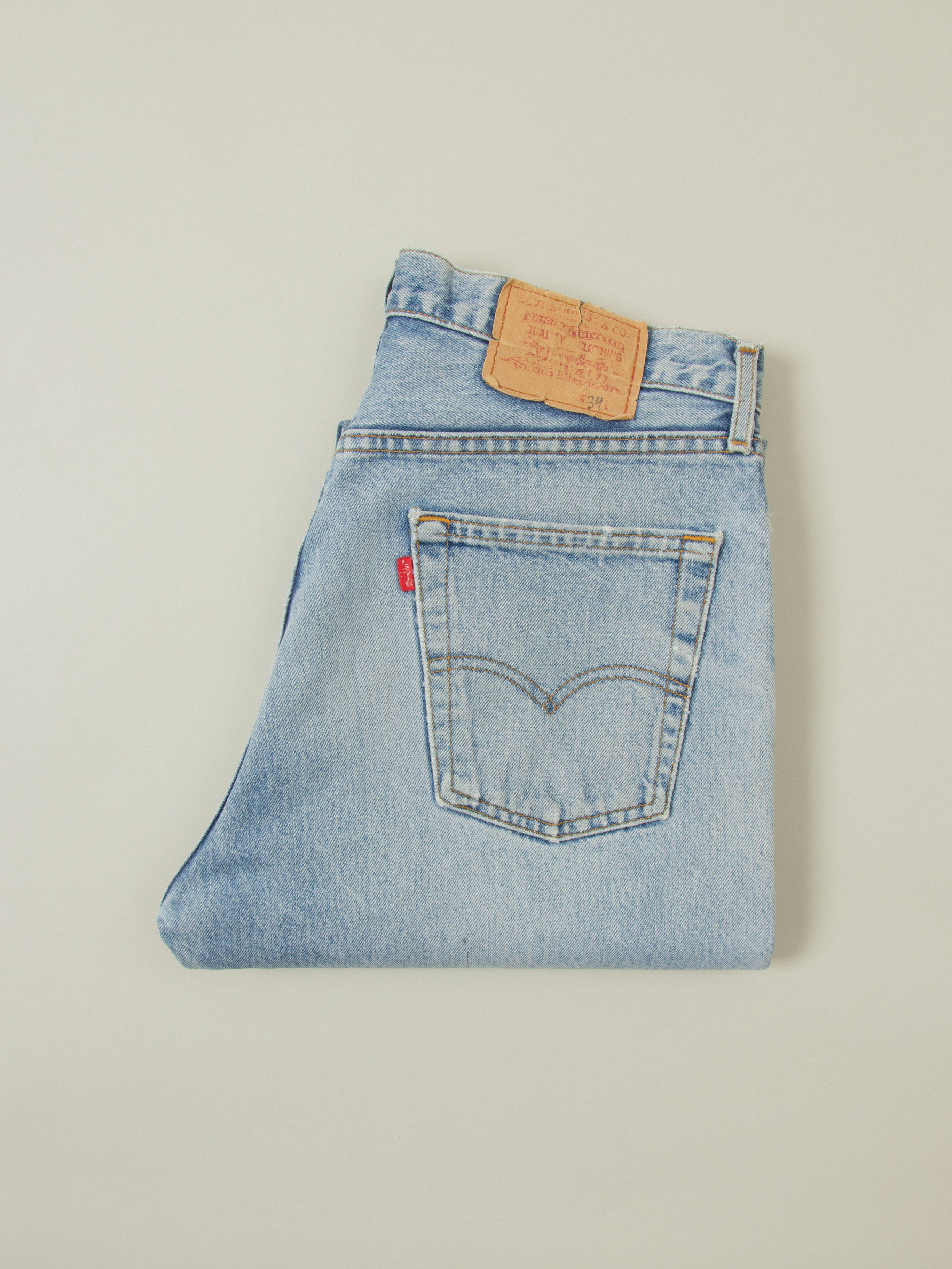 Vtg 1990s Levi's 501 Jeans - Made in France (34x30) - Image 7