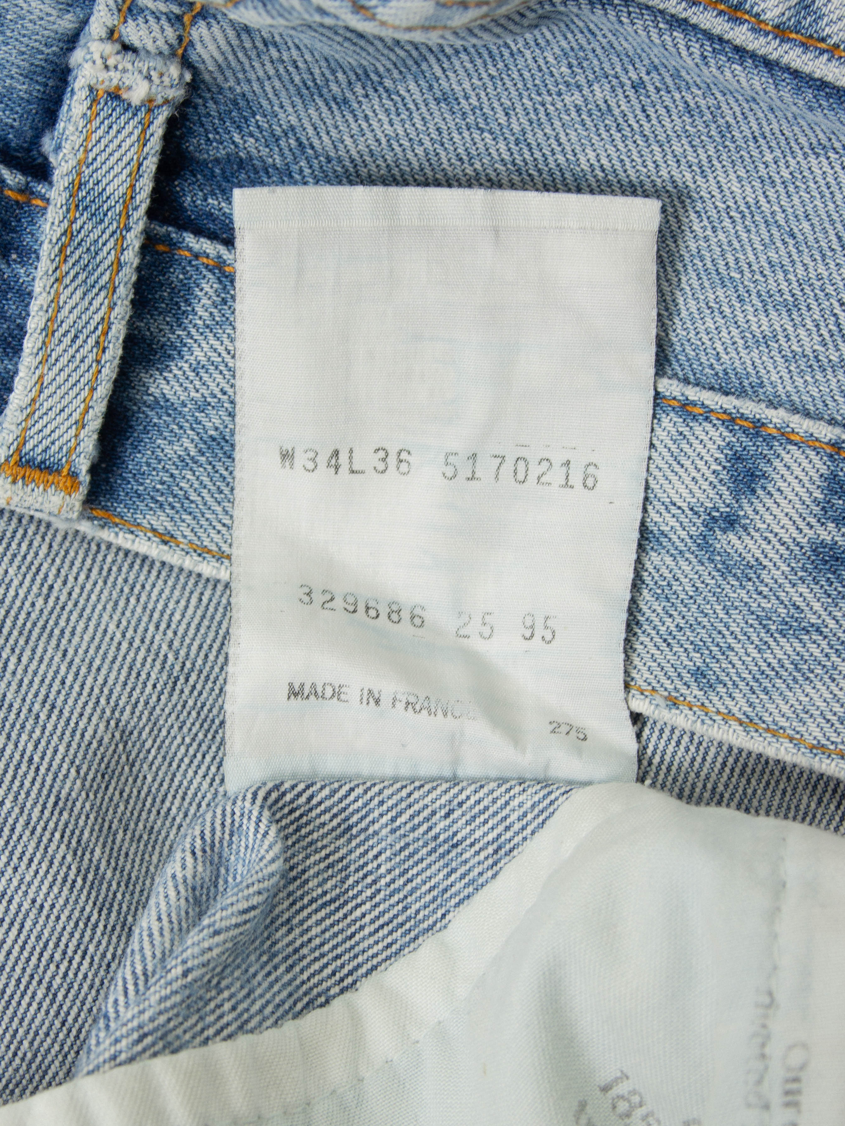 Vtg 1990s Levi's 501 Jeans - Made in France (34x30) - Image 8