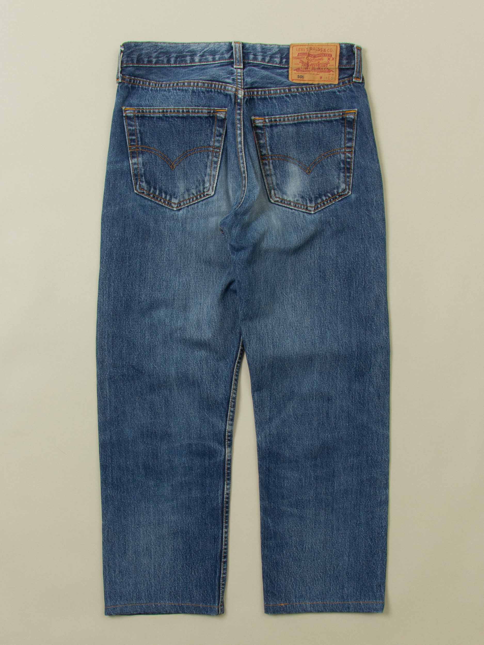 Vtg 1990s Levi's 501 Jeans – Made in Spain (30x26) - Image 3
