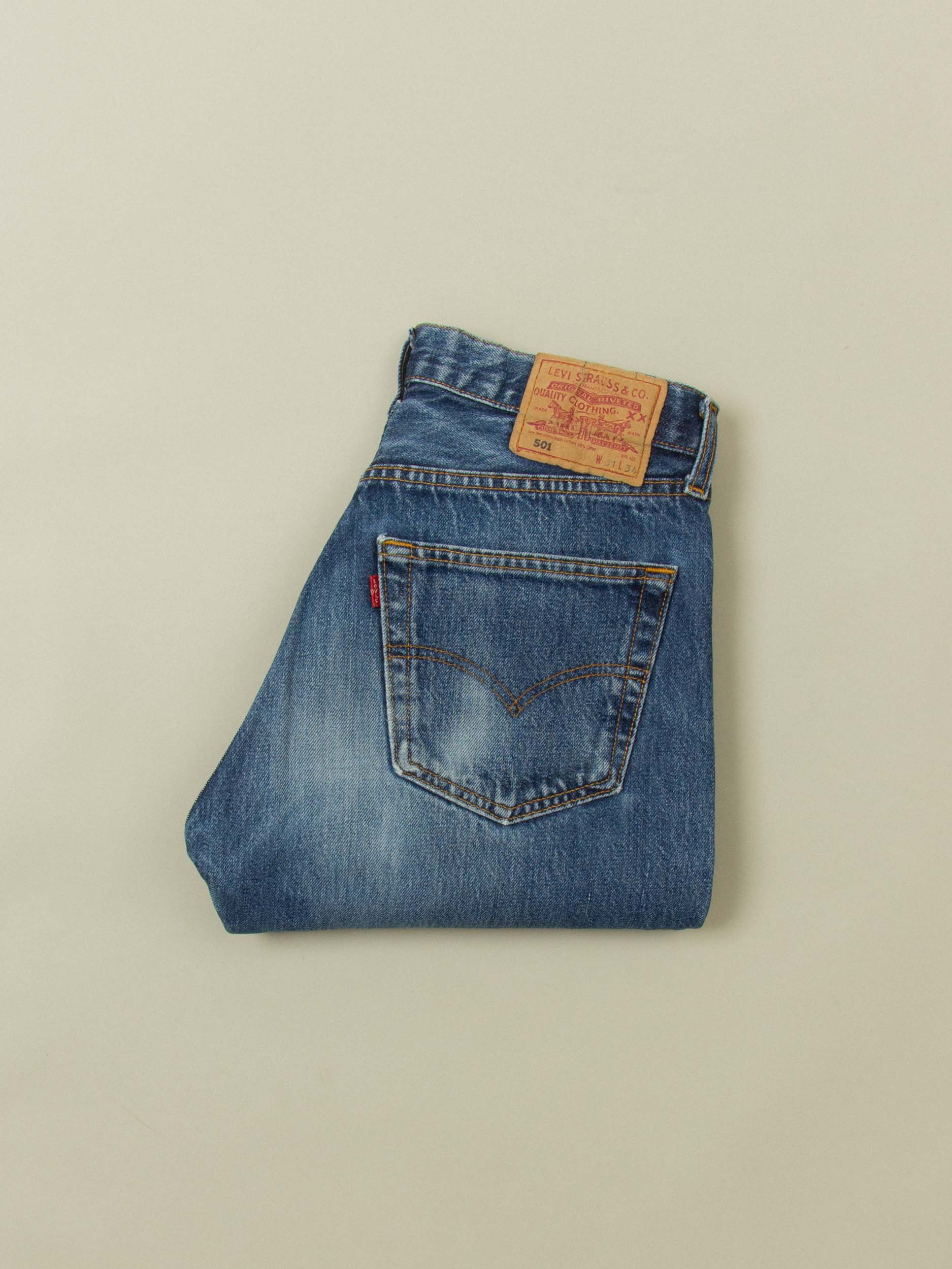 Vtg 1990s Levi's 501 Jeans – Made in Spain (30x26) - Image 6