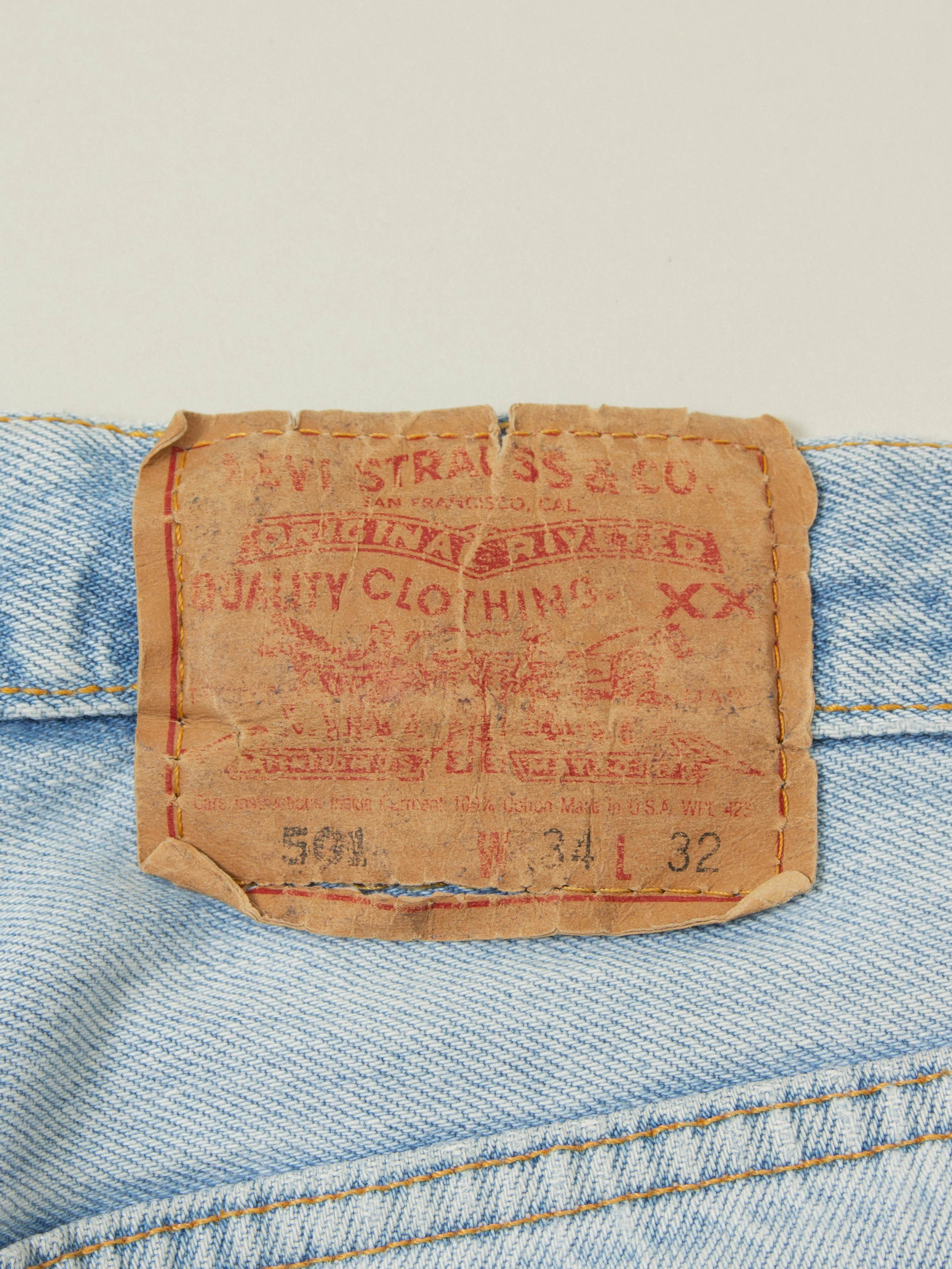 Vtg 1990s Levi's 501 Jeans - Made in USA (34x32) - Image 8