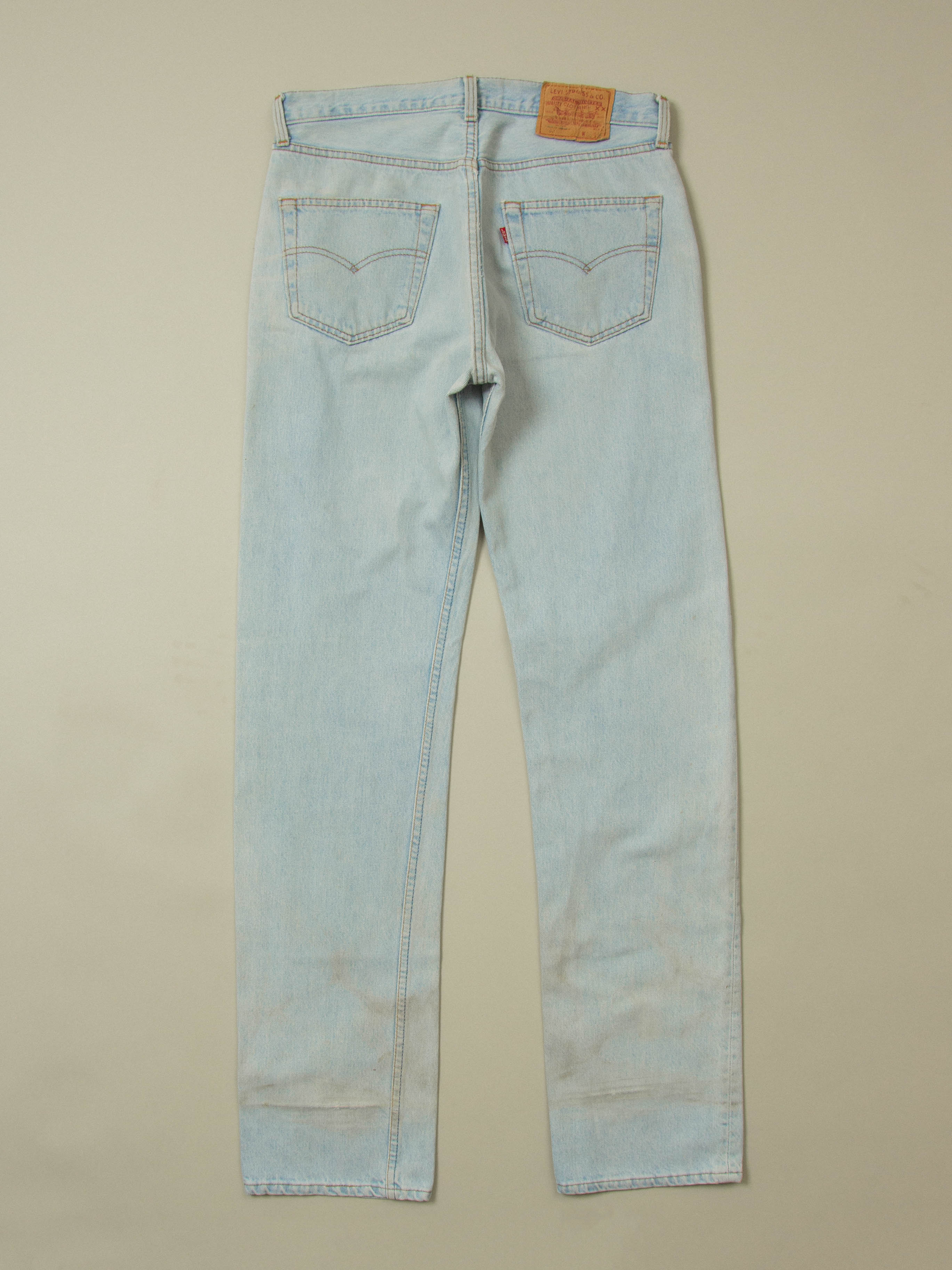 Vtg 1990s Distressed Levi's 501 Jeans - Made in USA (34x36) - Image 2