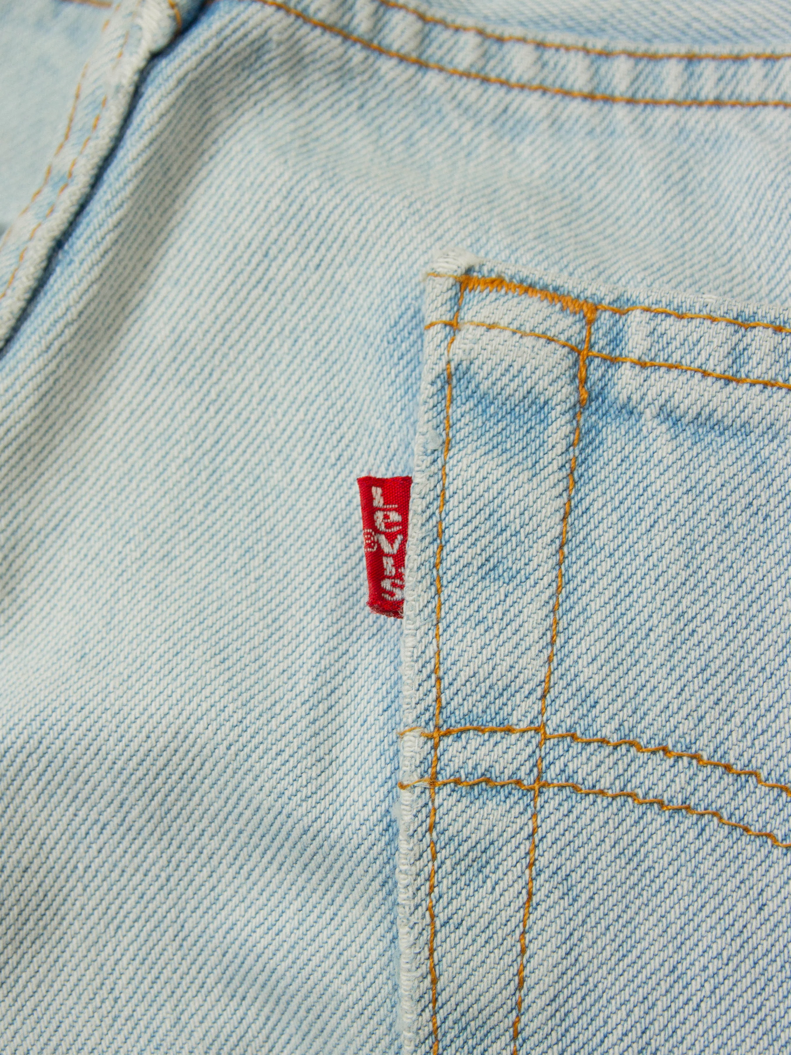 Vtg 1990s Distressed Levi's 501 Jeans - Made in USA (34x36) - Image 7