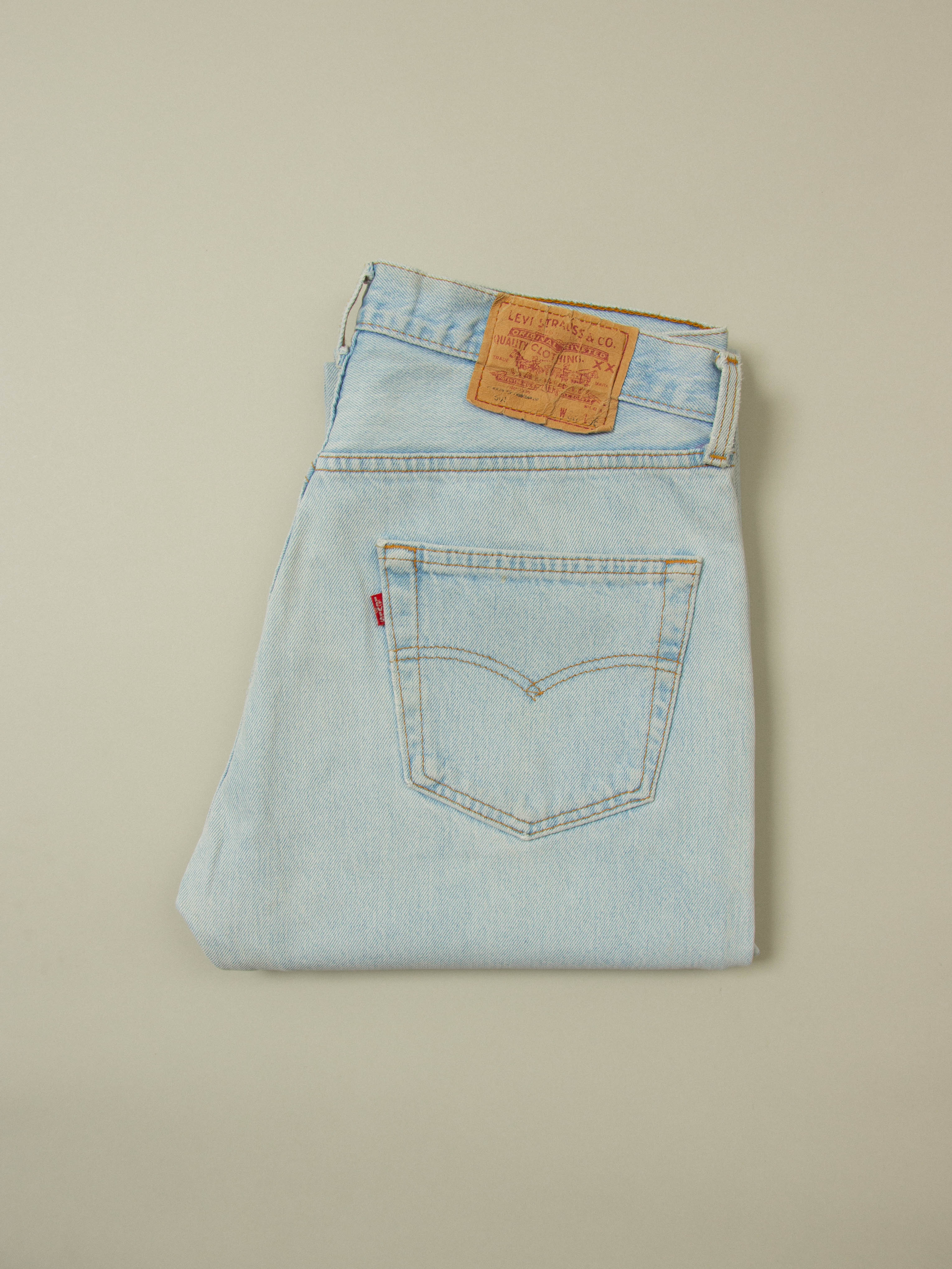 Vtg 1990s Distressed Levi's 501 Jeans - Made in USA (34x36) - Image 8