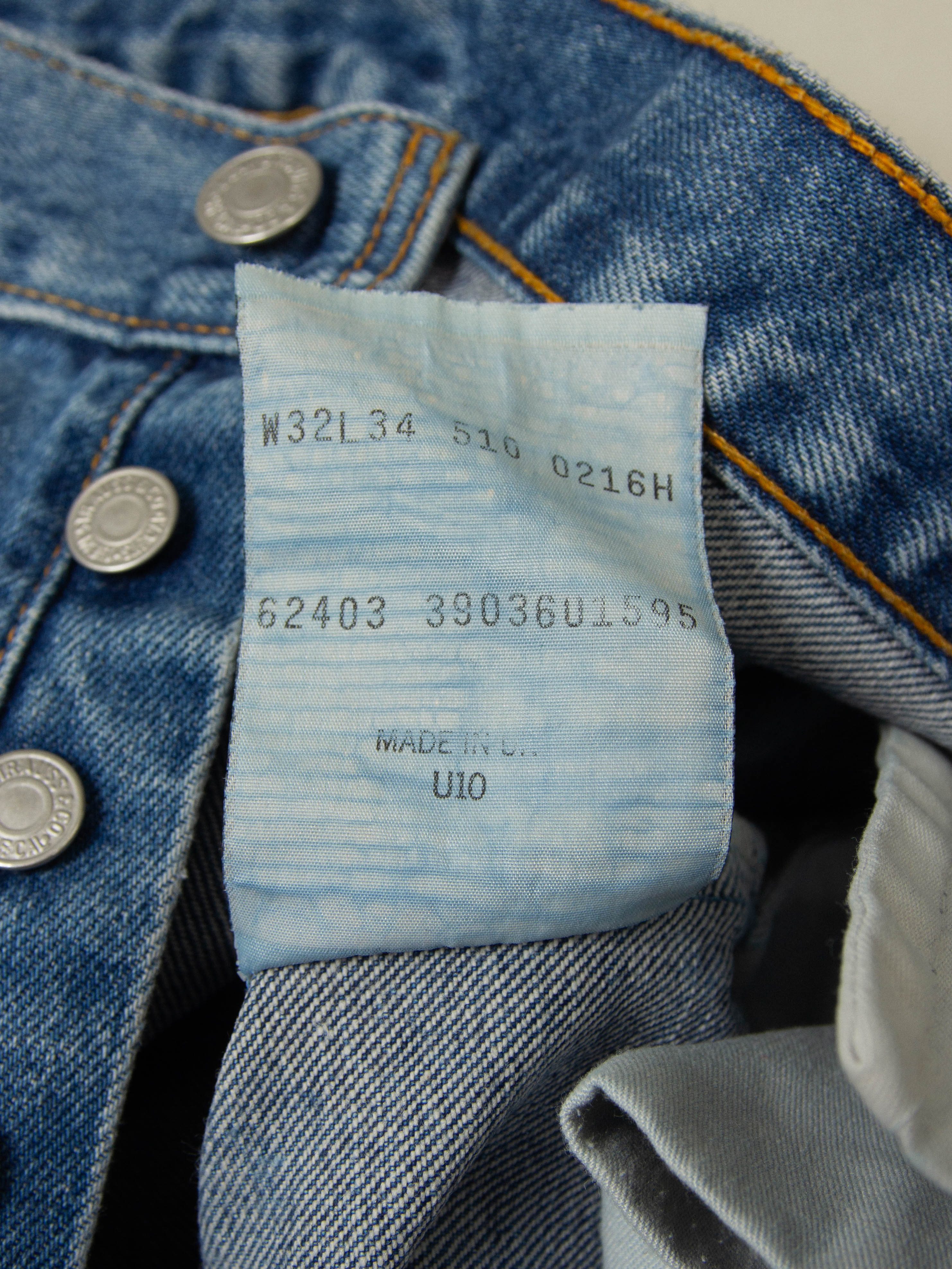 Vtg 1990s Levi's 510 Jeans - Made in UK (32x28) - Image 5