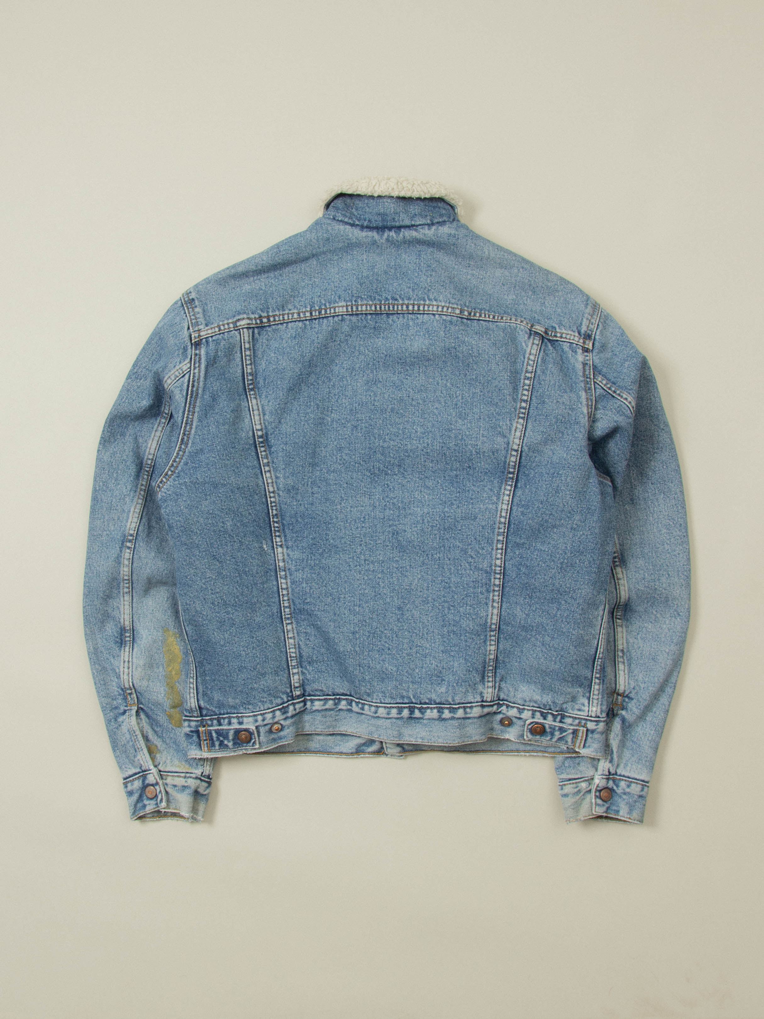 Vtg 1990s Levi's Sherpa Denim Jacket (M) - Image 4