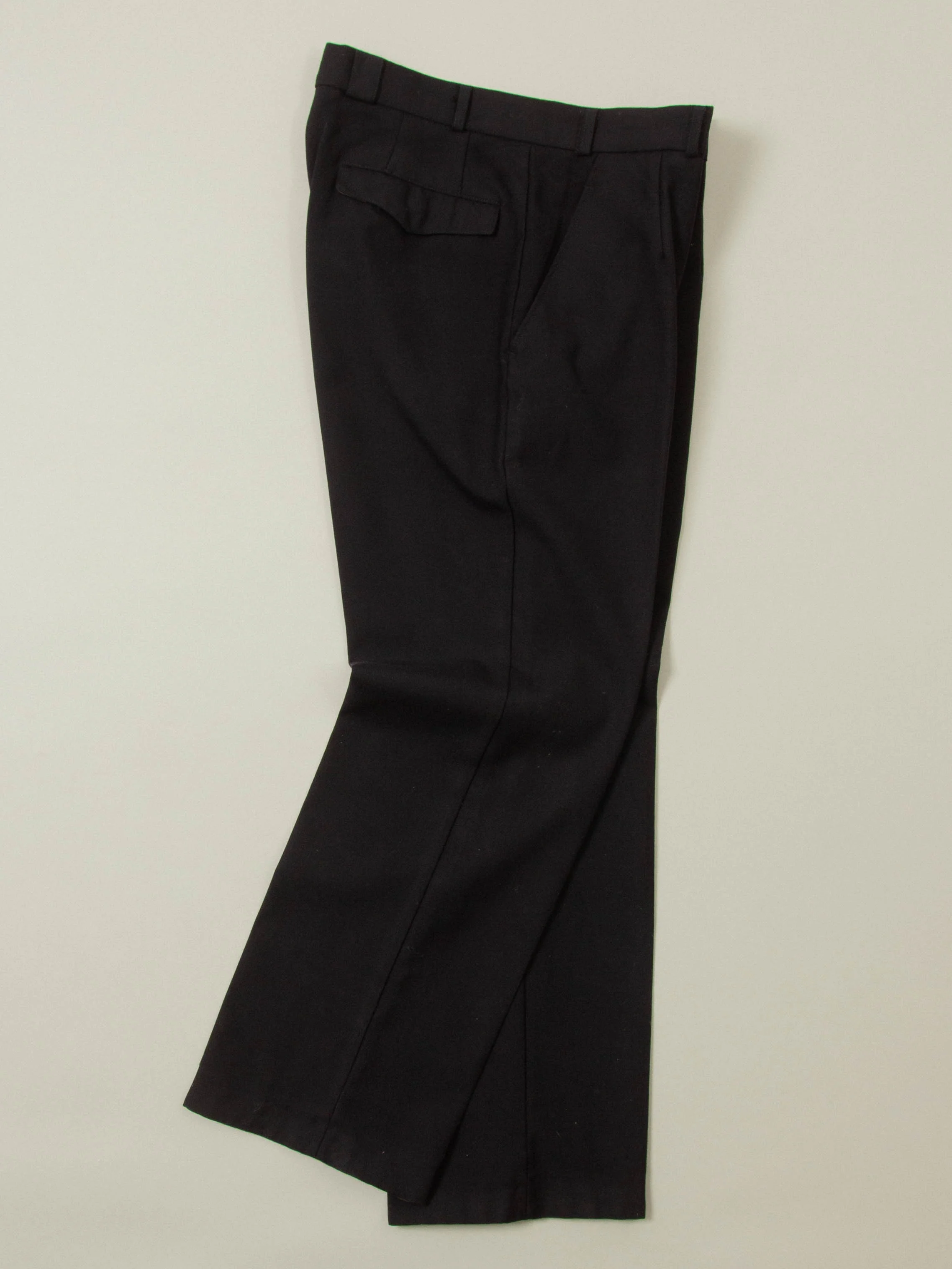 Vtg 1990s Pleated Army Wool Dress Trousers (Black) - Image 2