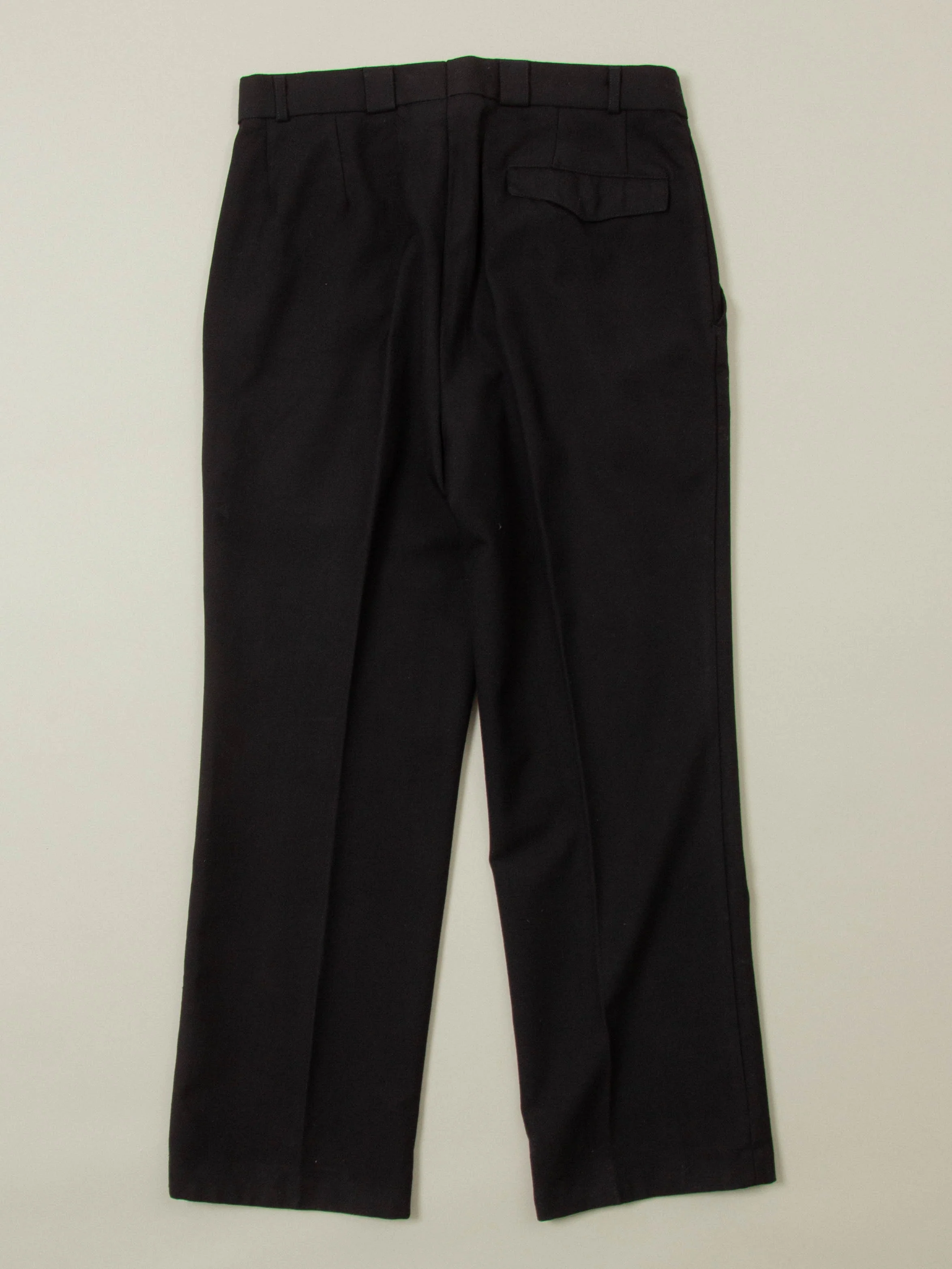 Vtg 1990s Pleated Army Wool Dress Trousers (Black) - Image 4