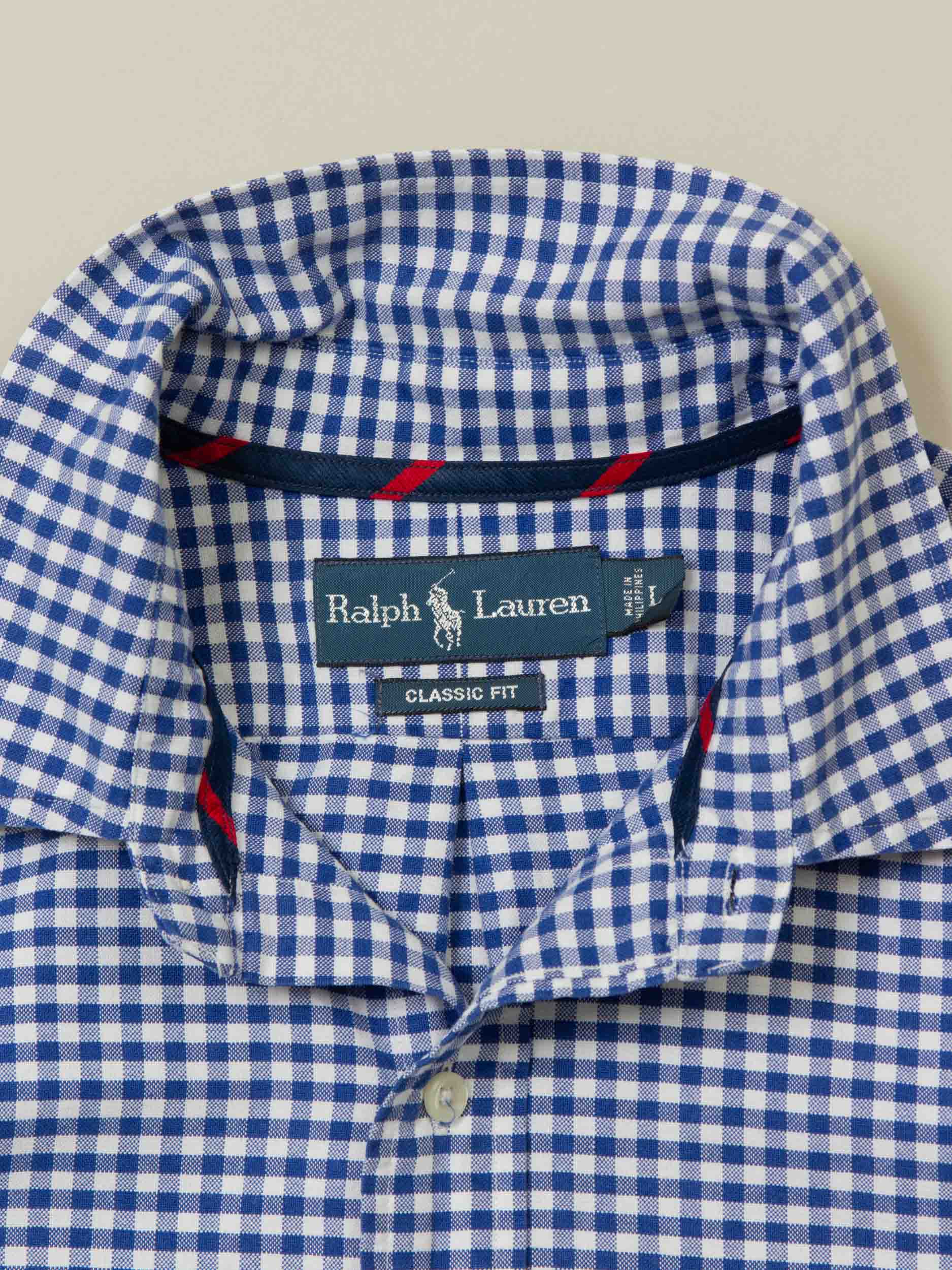 Vtg 1990s Ralph Lauren Checkered Shirt (L) - Image 2