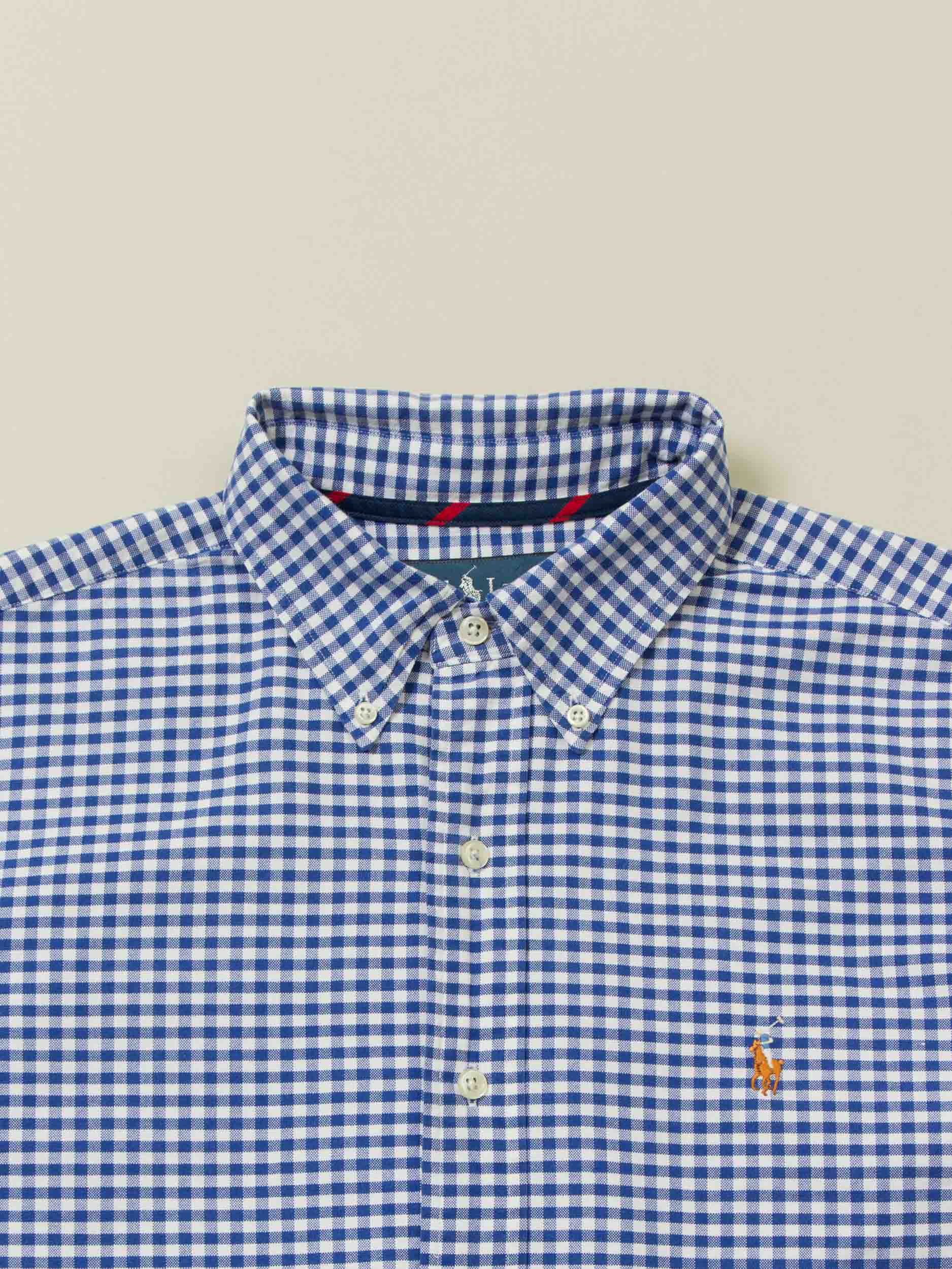 Vtg 1990s Ralph Lauren Checkered Shirt (L) - Image 3