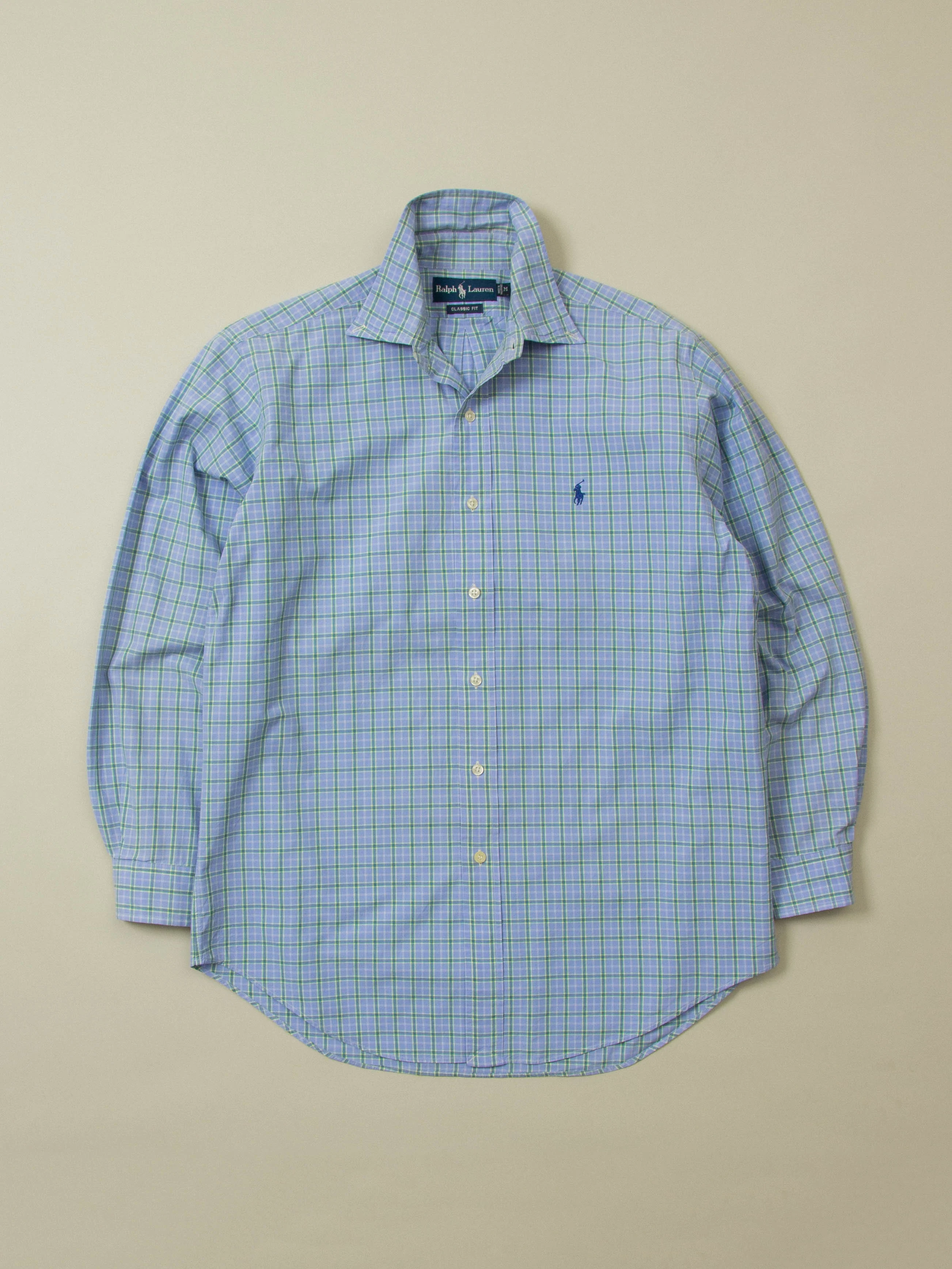 Vtg 1990s Ralph Lauren Checkered Button Down Shirt (M/L)