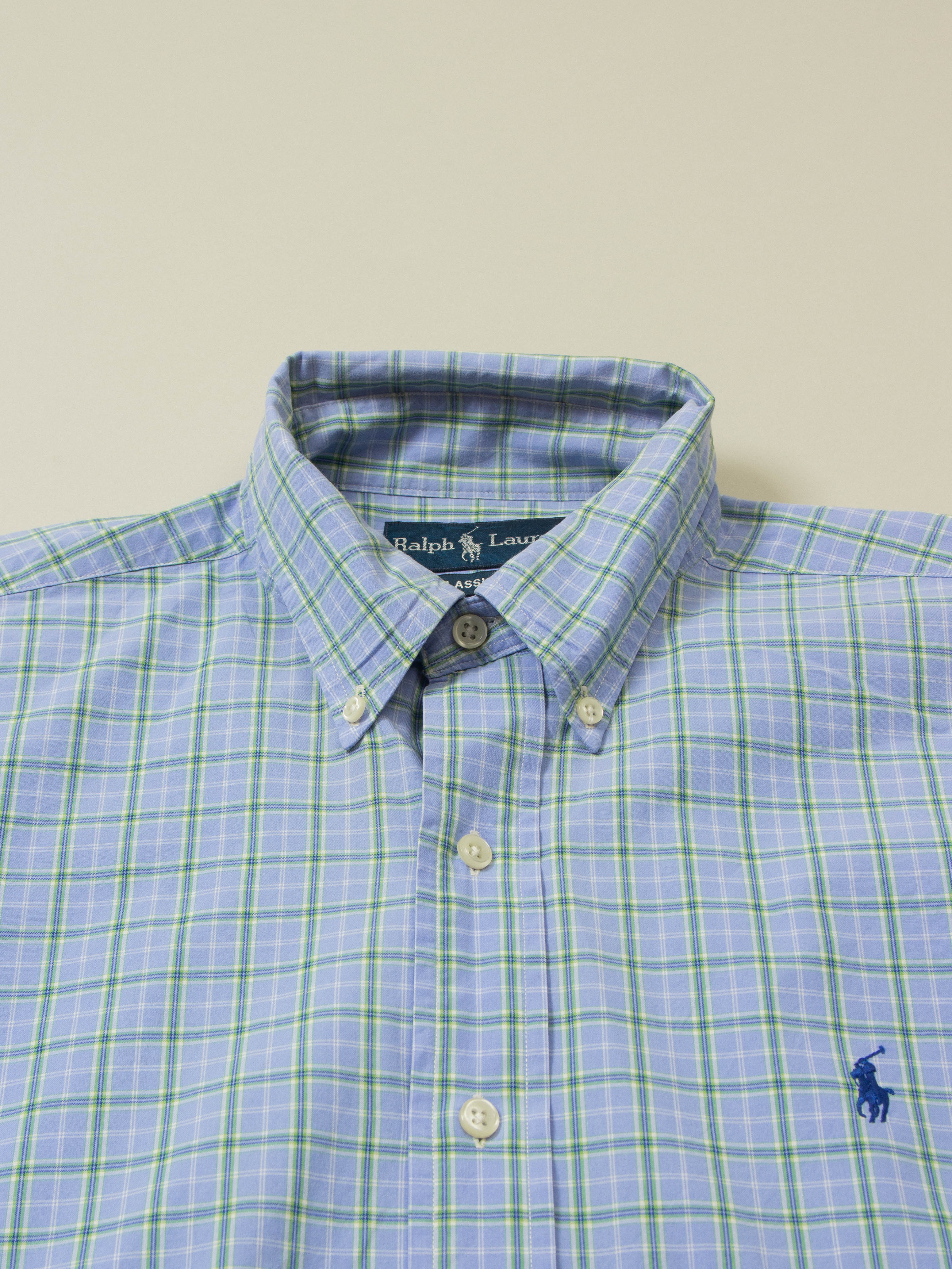 Vtg 1990s Ralph Lauren Checkered Button Down Shirt (M/L) - Image 3