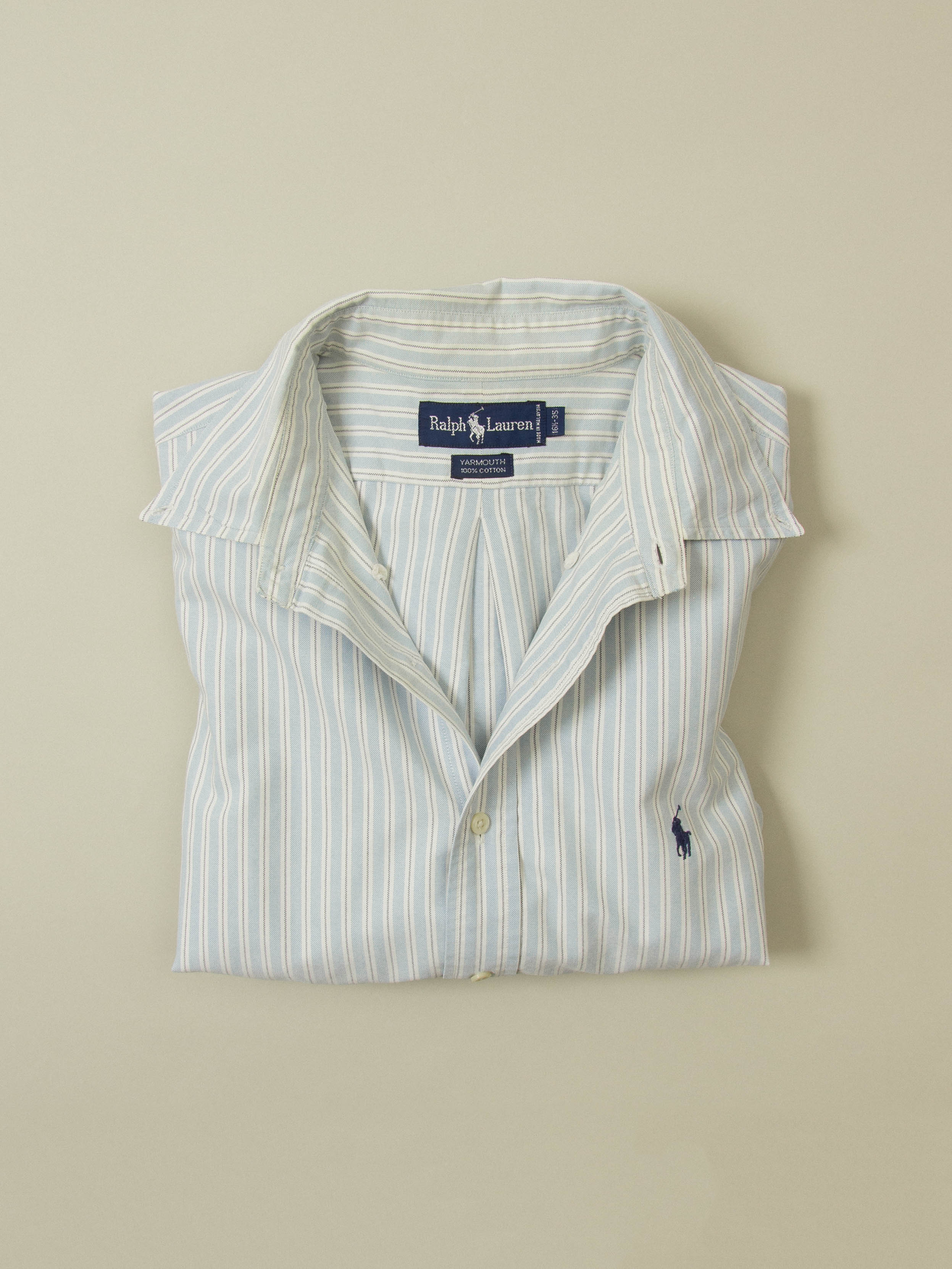 Vtg 1990s Striped Ralph Lauren Shirt (XL) - Image 4