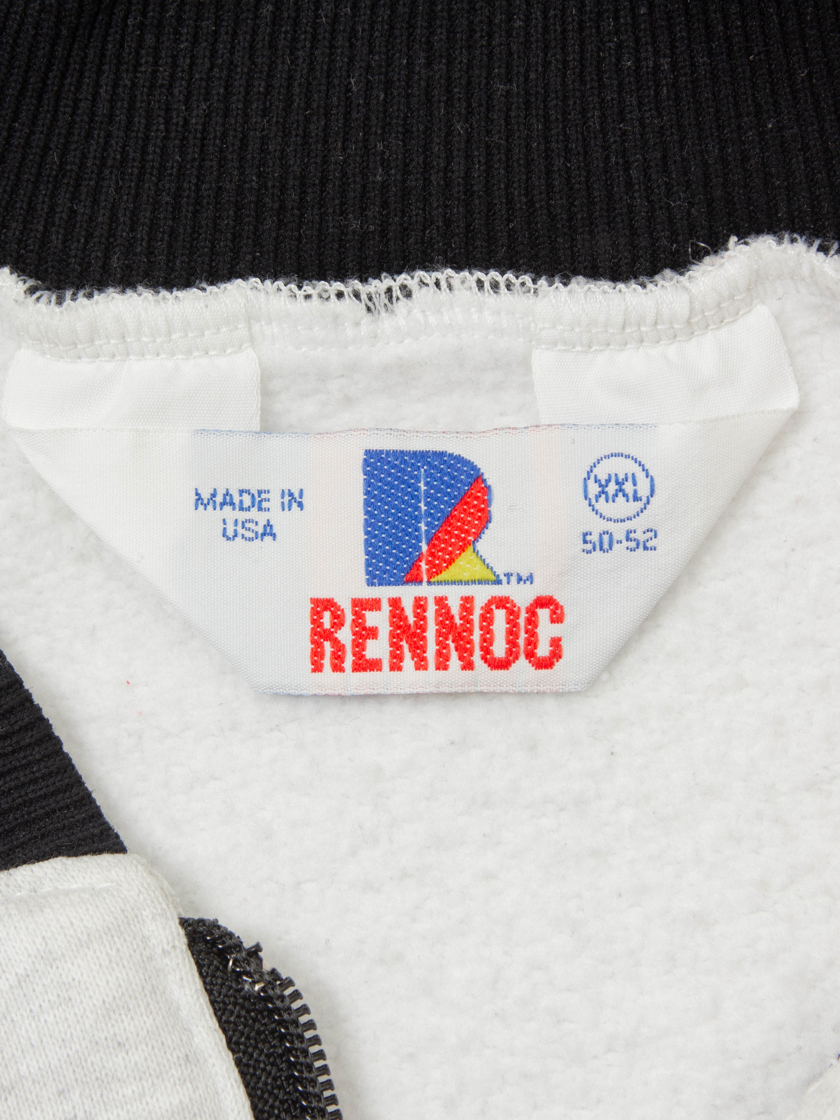 Vtg 1990s 'Rennoc' Heavyweight Warm Up Jersey - Made in USA (XXL) - Image 3